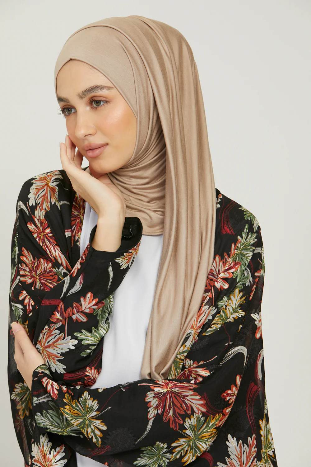 Premium Jersey Hijab - Nude - Image 4