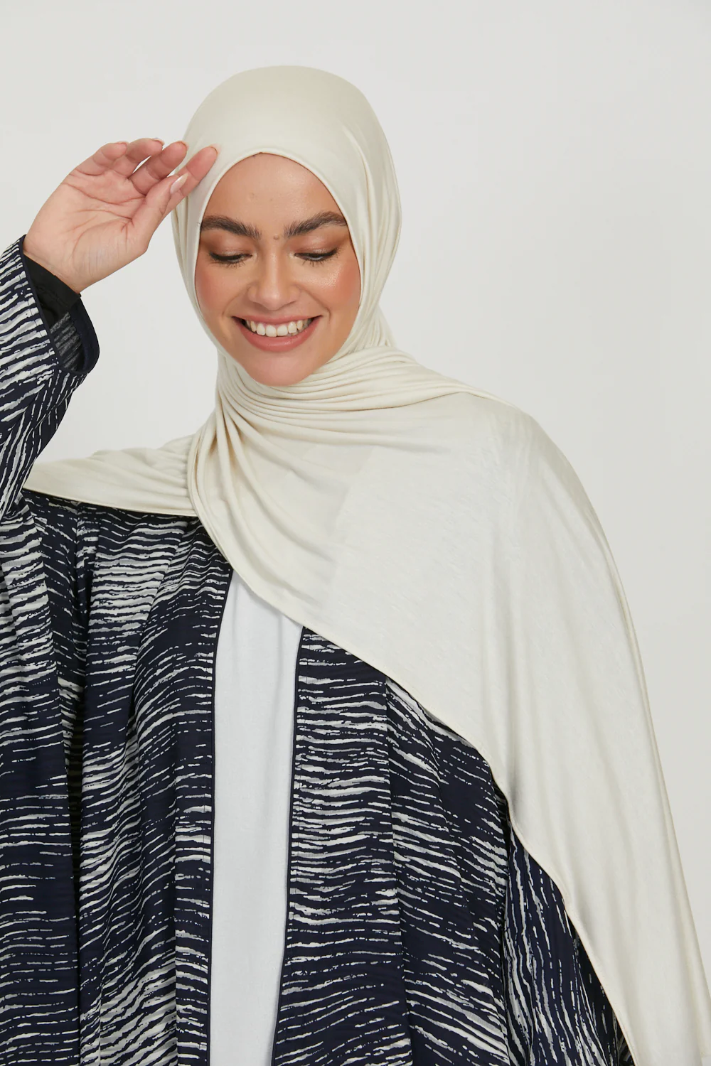 Premium Jersey Hijab - Off White - Image 3