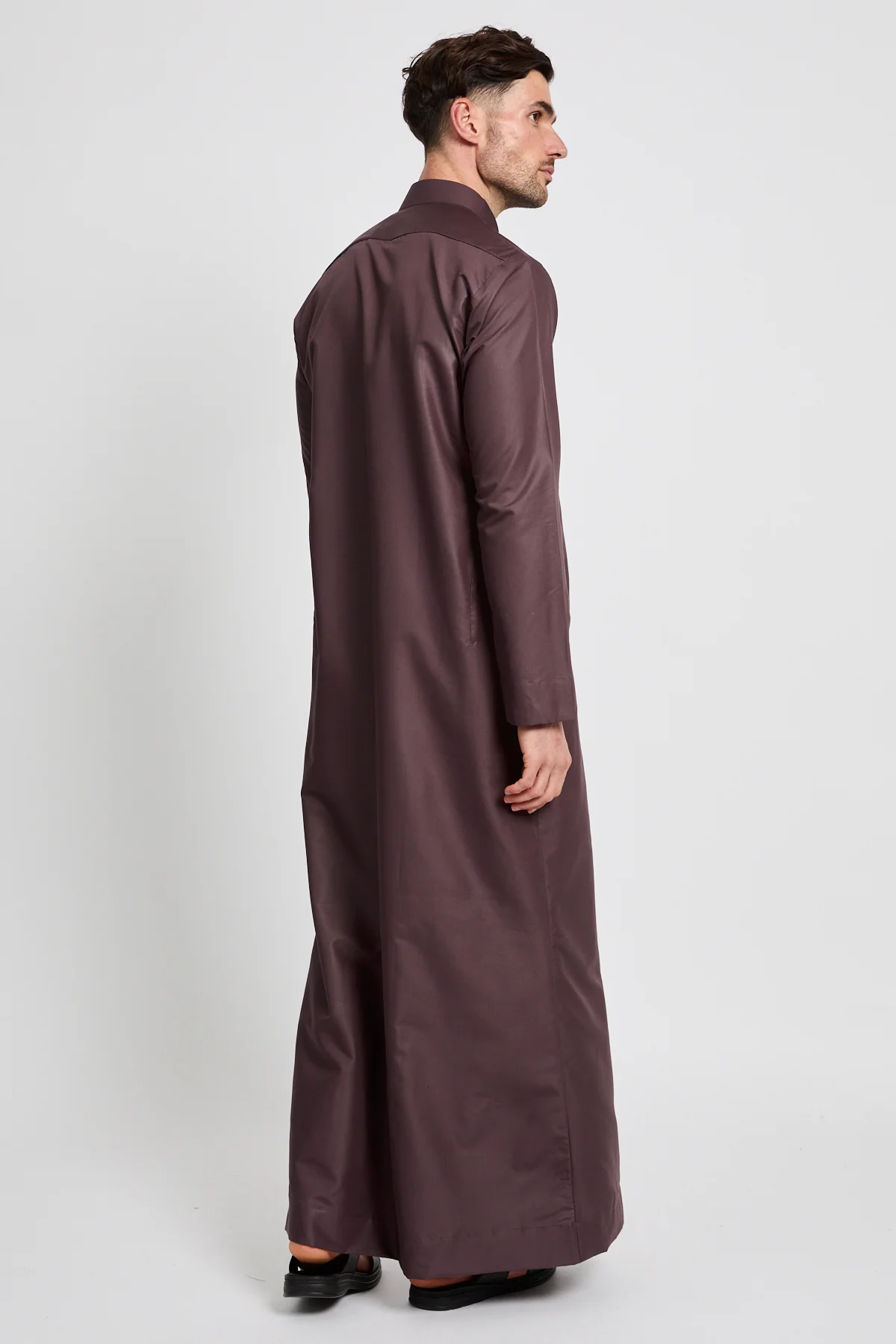 Premium Kuwaiti Thobe - Dark Fig - Image 7