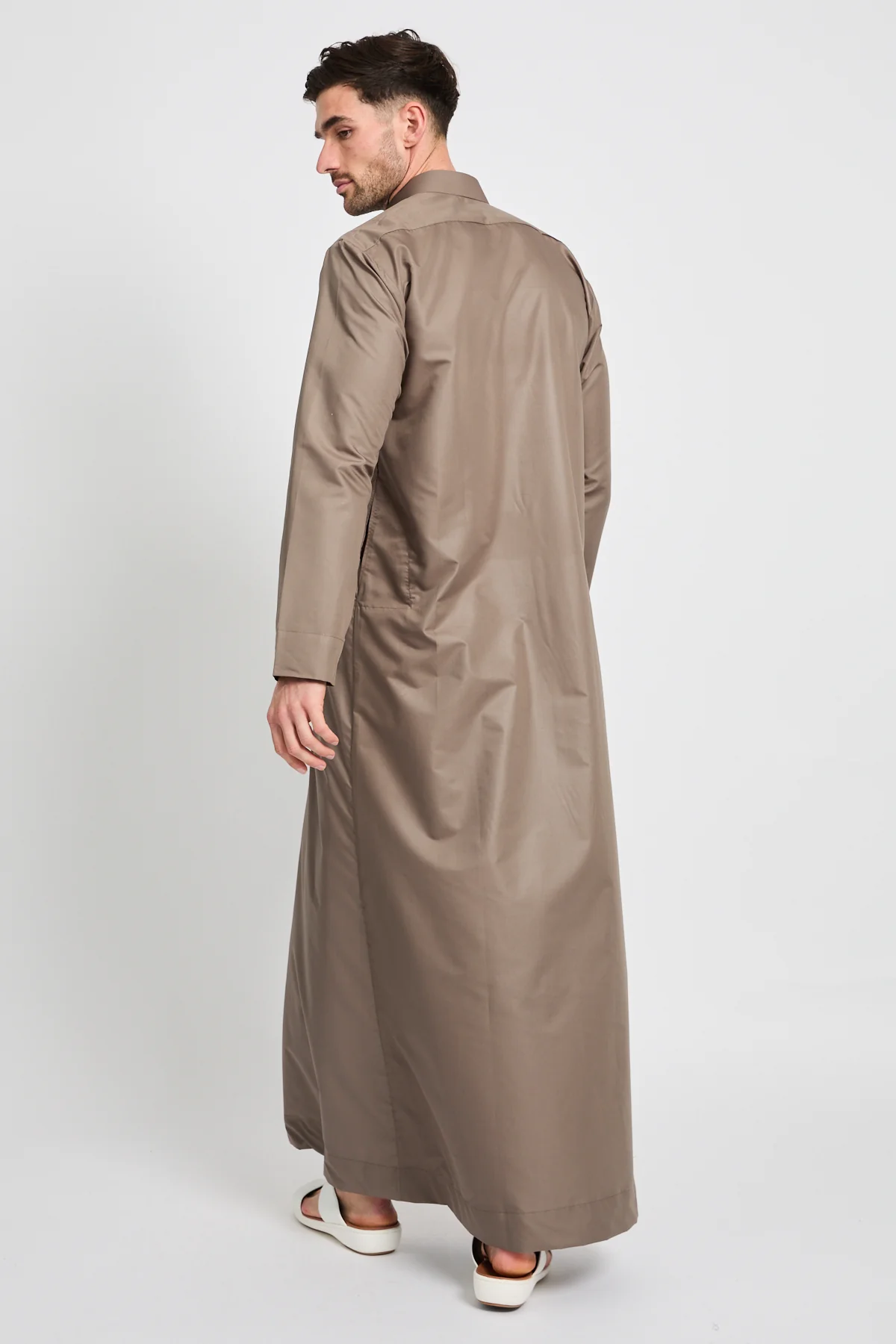 Premium Kuwaiti Thobe - Desert Taupe - Image 7
