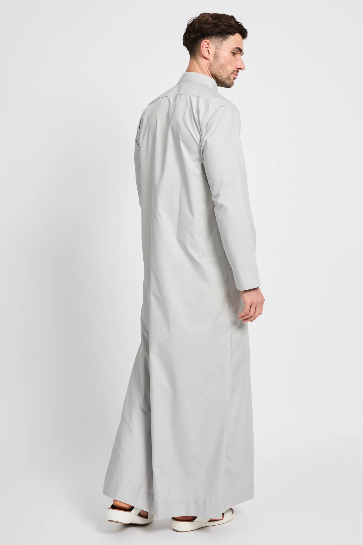 Premium Kuwaiti Thobe - Dove Grey - Image 5
