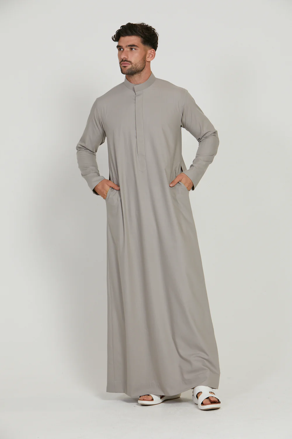 Premium Kuwaiti Thobe - London Dove - Image 4