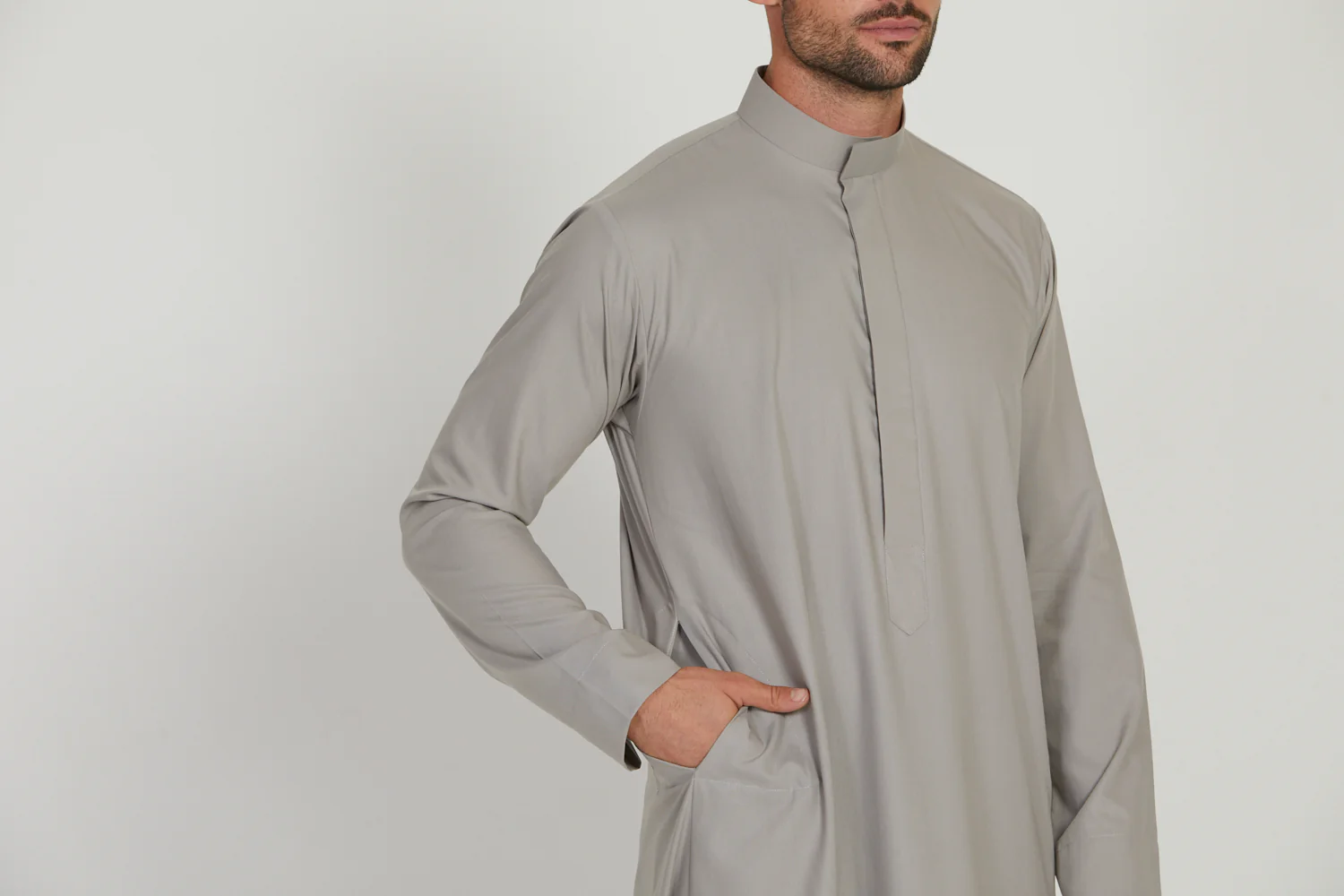 Premium Kuwaiti Thobe - London Dove - Image 7