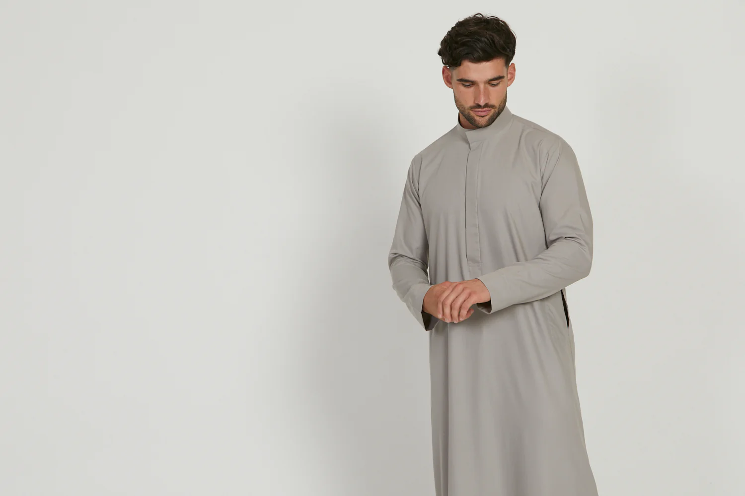 Premium Kuwaiti Thobe - London Dove - Image 8