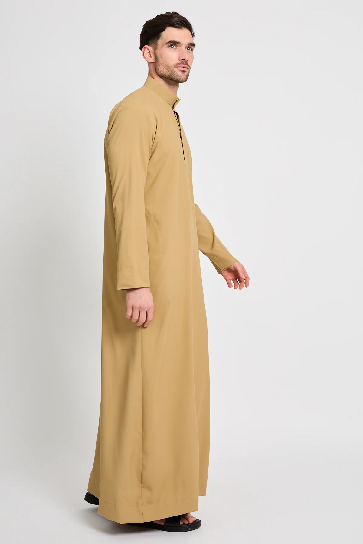 Premium Kuwaiti Thobe - Saffron Sand - Image 3