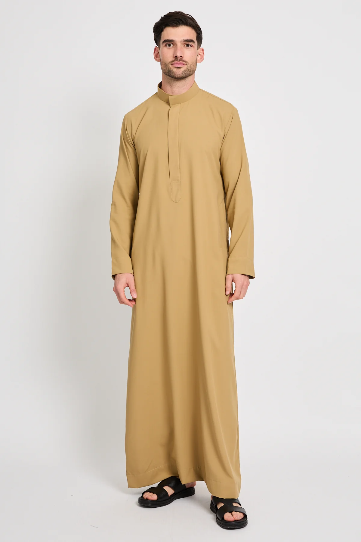 Premium Kuwaiti Thobe - Saffron Sand - Image 5