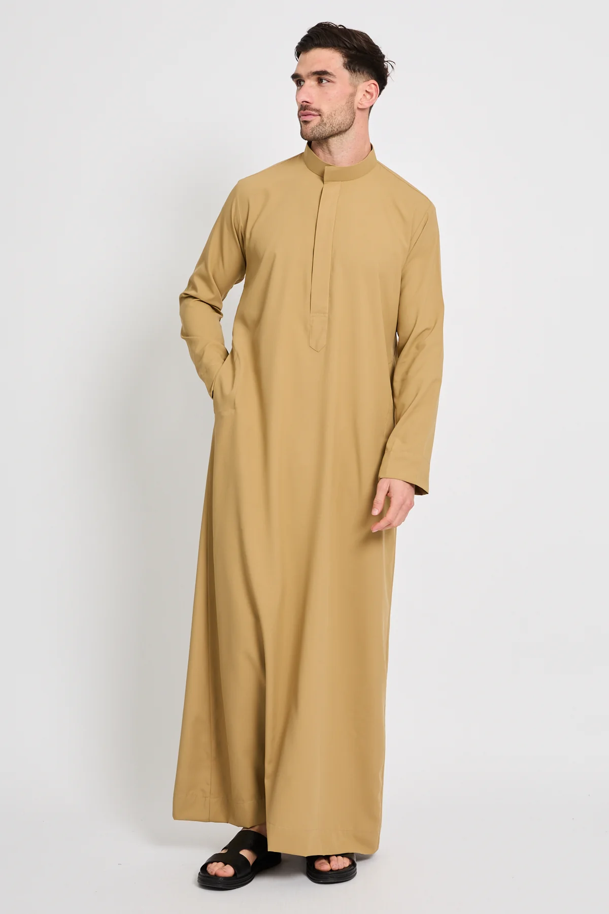 Premium Kuwaiti Thobe - Saffron Sand - Image 6