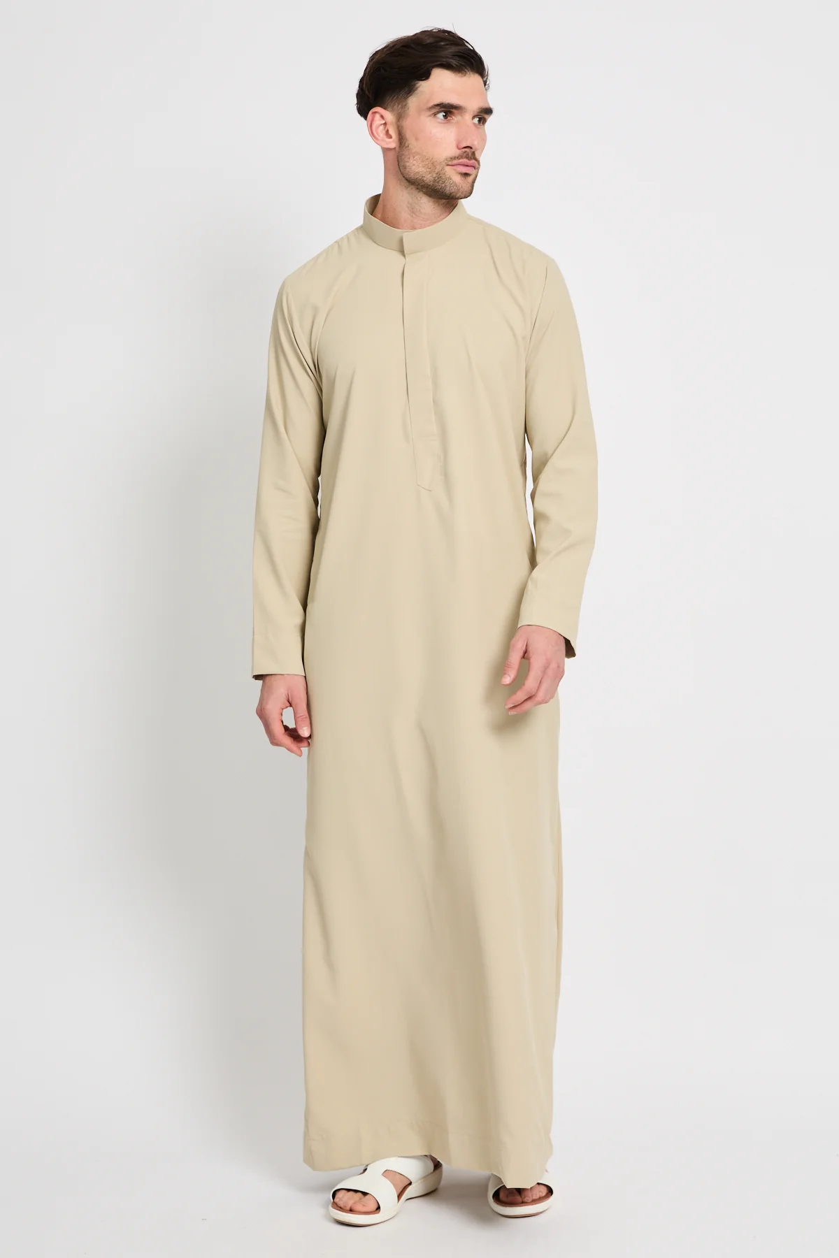 Premium Kuwaiti Thobe - Sahara Beige - Image 3