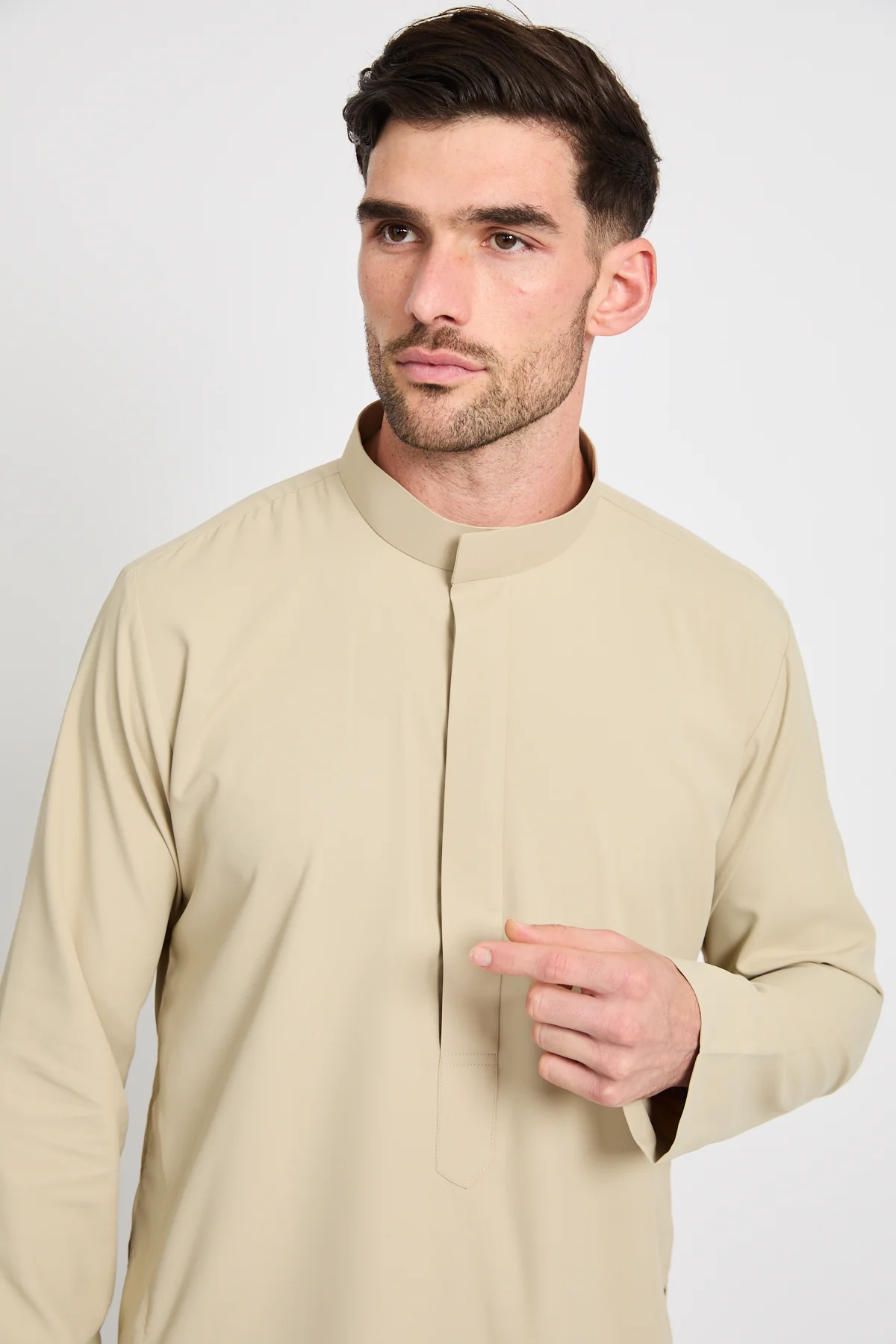 Premium Kuwaiti Thobe - Sahara Beige - Image 4