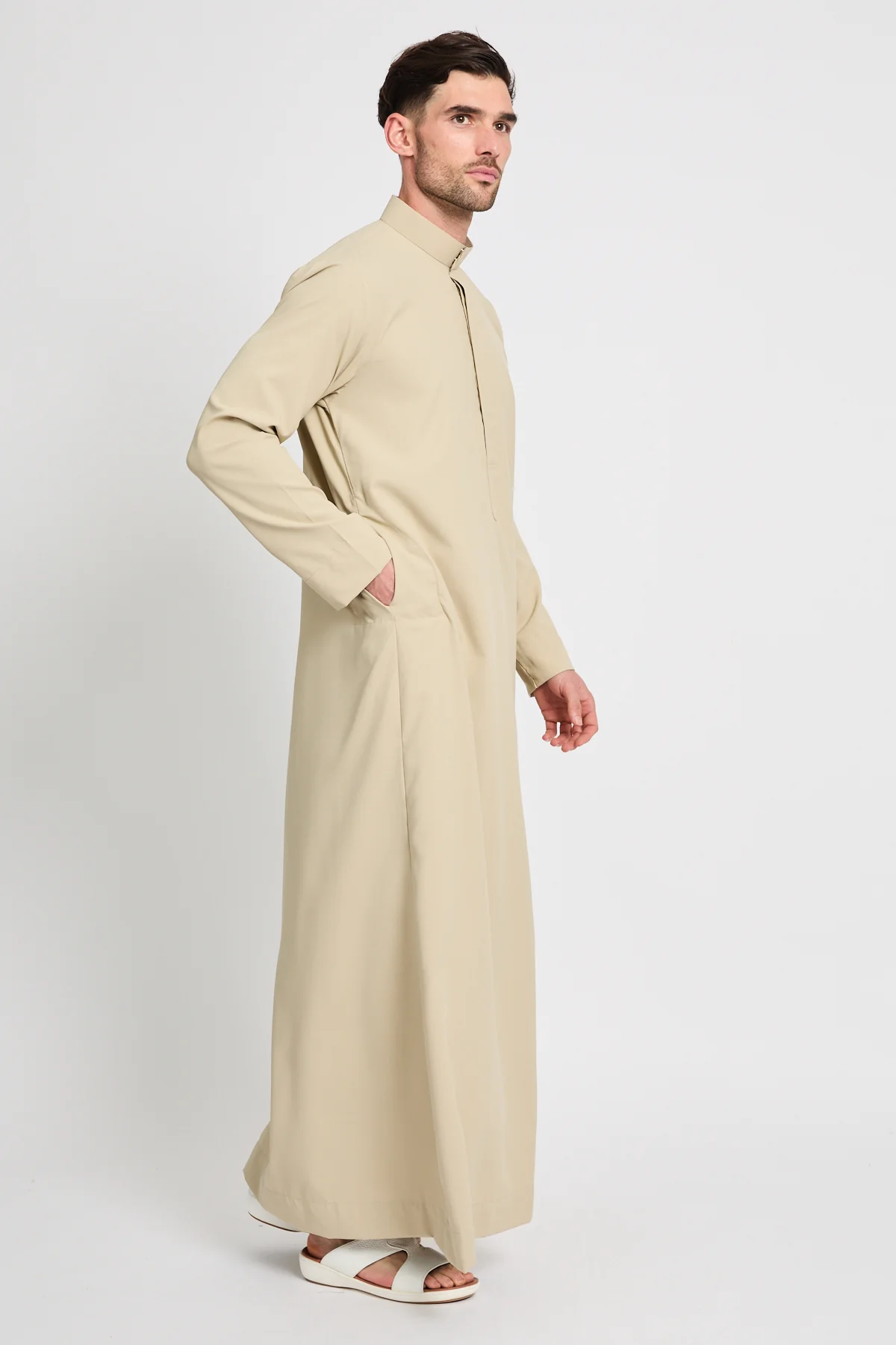 Premium Kuwaiti Thobe - Sahara Beige - Image 5