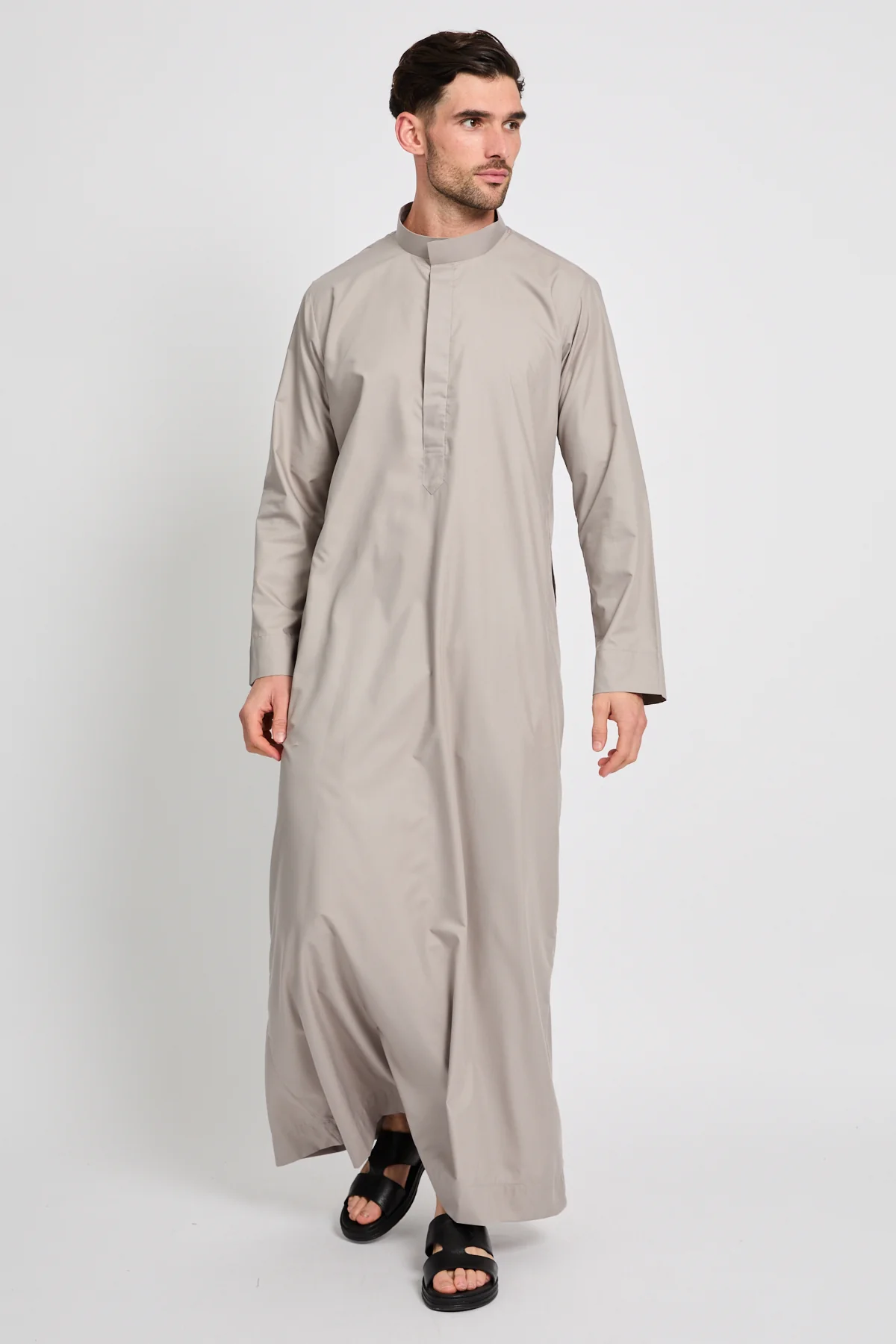 Premium Kuwaiti Thobe - Smoked Dove