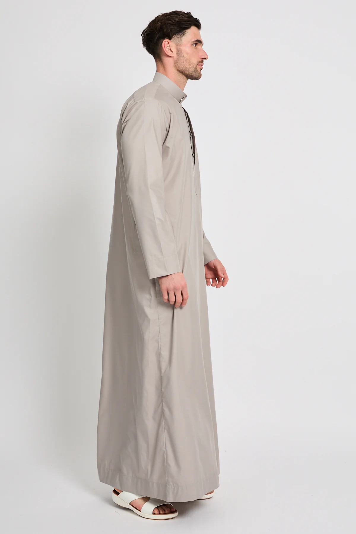 Premium Kuwaiti Thobe - Smoked Dove - Image 5