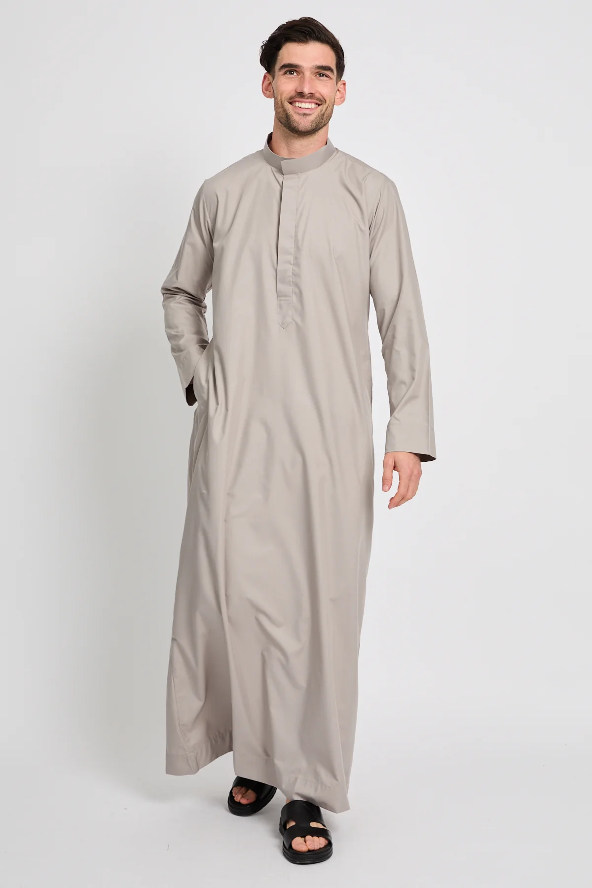Premium Kuwaiti Thobe - Smoked Dove - Image 7