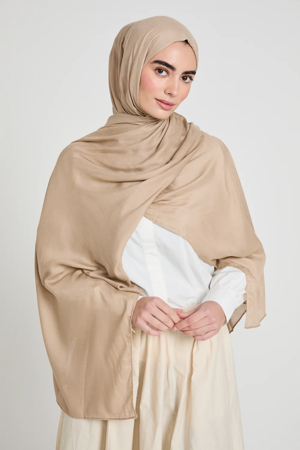Premium Maxi Modal Hijab - Sesame - Image 2