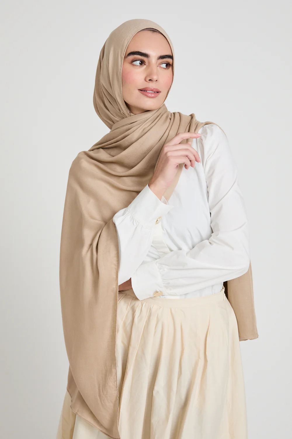 Premium Maxi Modal Hijab - Sesame - Image 4