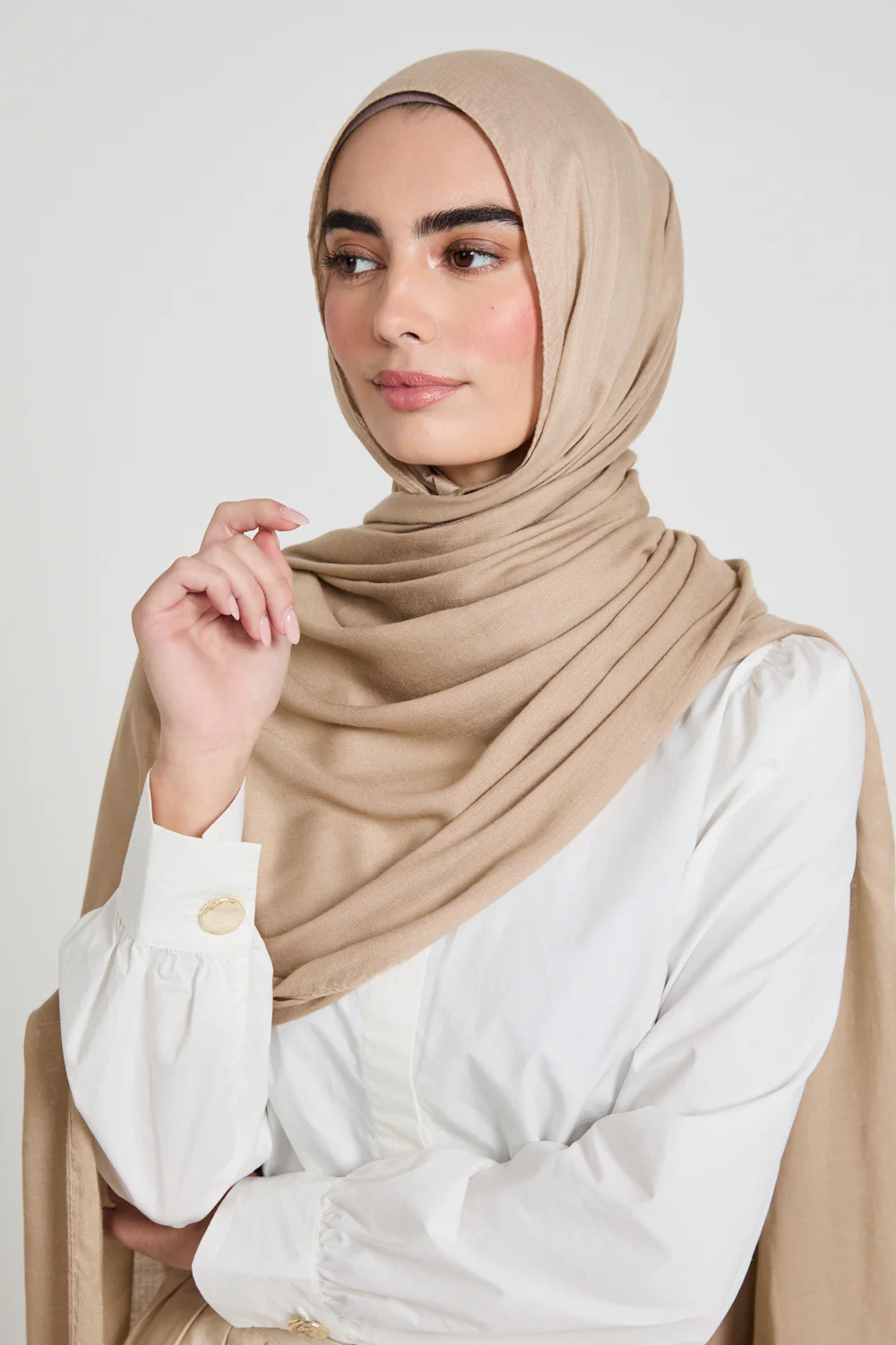 Premium Maxi Modal Hijab - Sesame - Image 6