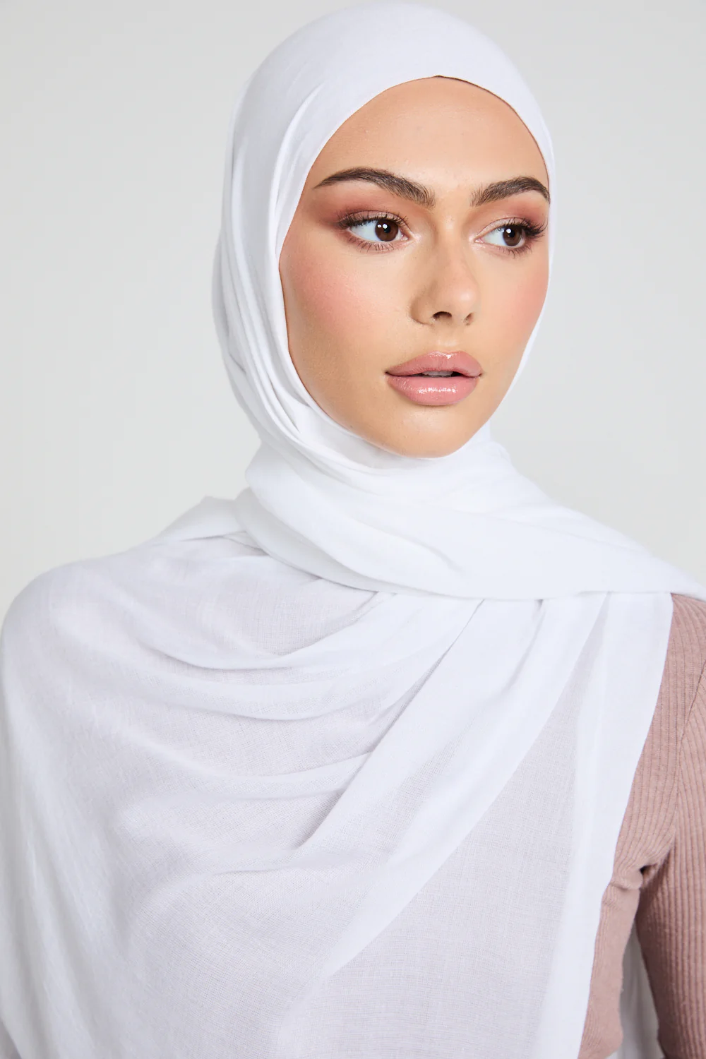 Premium Maxi Modal Hijab - White - Image 5