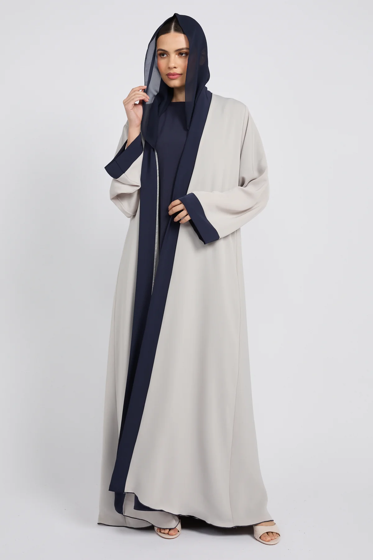Premium Midnight Dune Four Piece Abaya Set