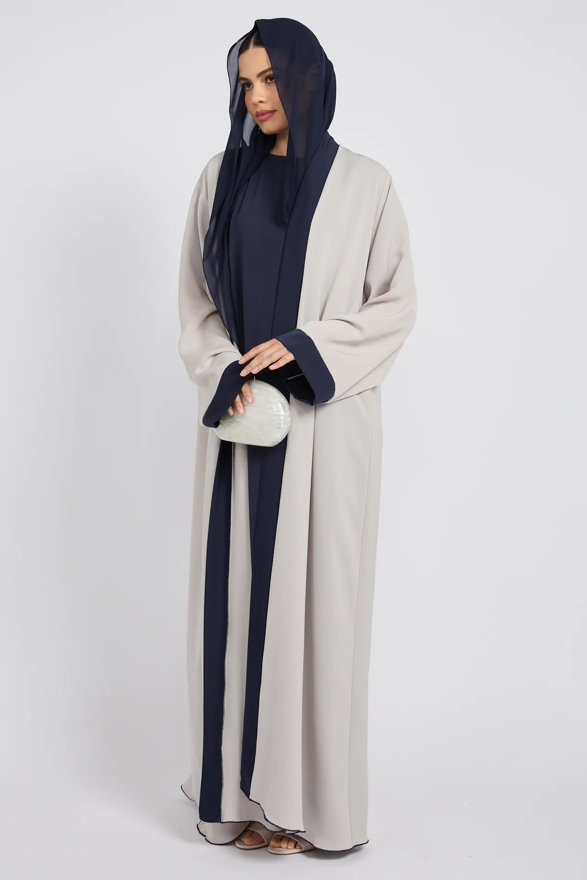 Premium Midnight Dune Four Piece Abaya Set - Image 4