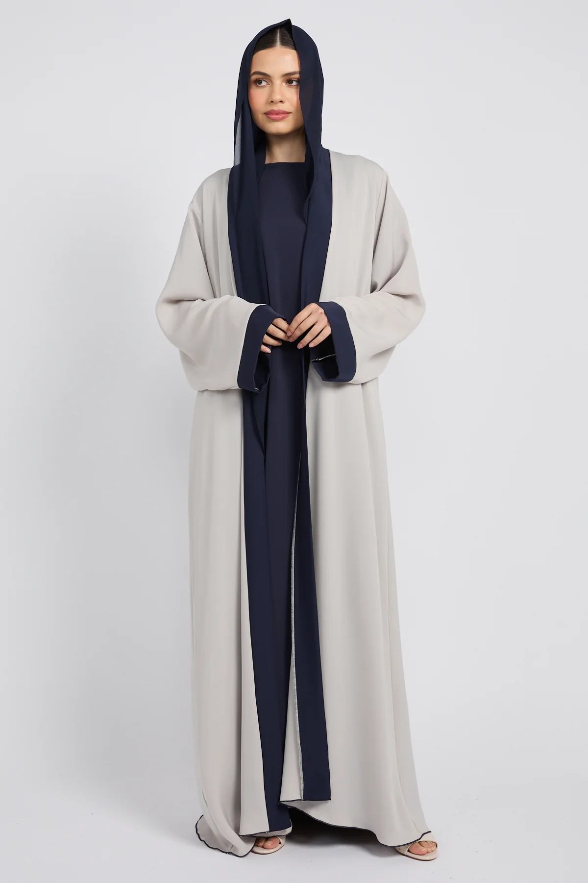 Premium Midnight Dune Four Piece Abaya Set - Image 7