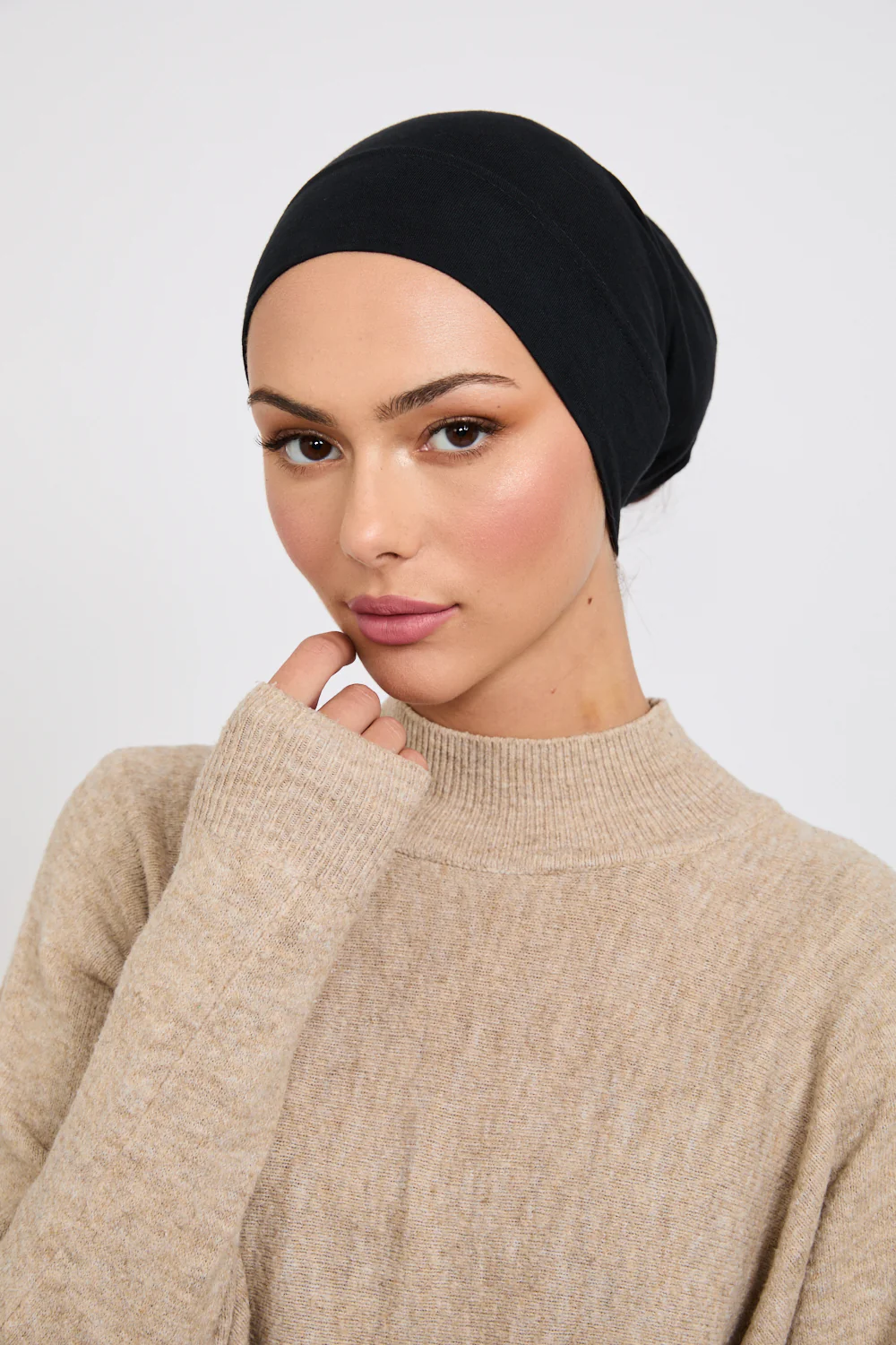 Premium Modal Matt Hijab - Black - Image 2