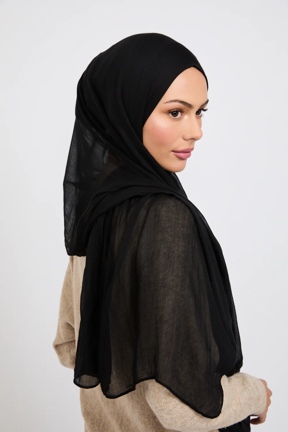 Premium Modal Matt Hijab - Black - Image 5