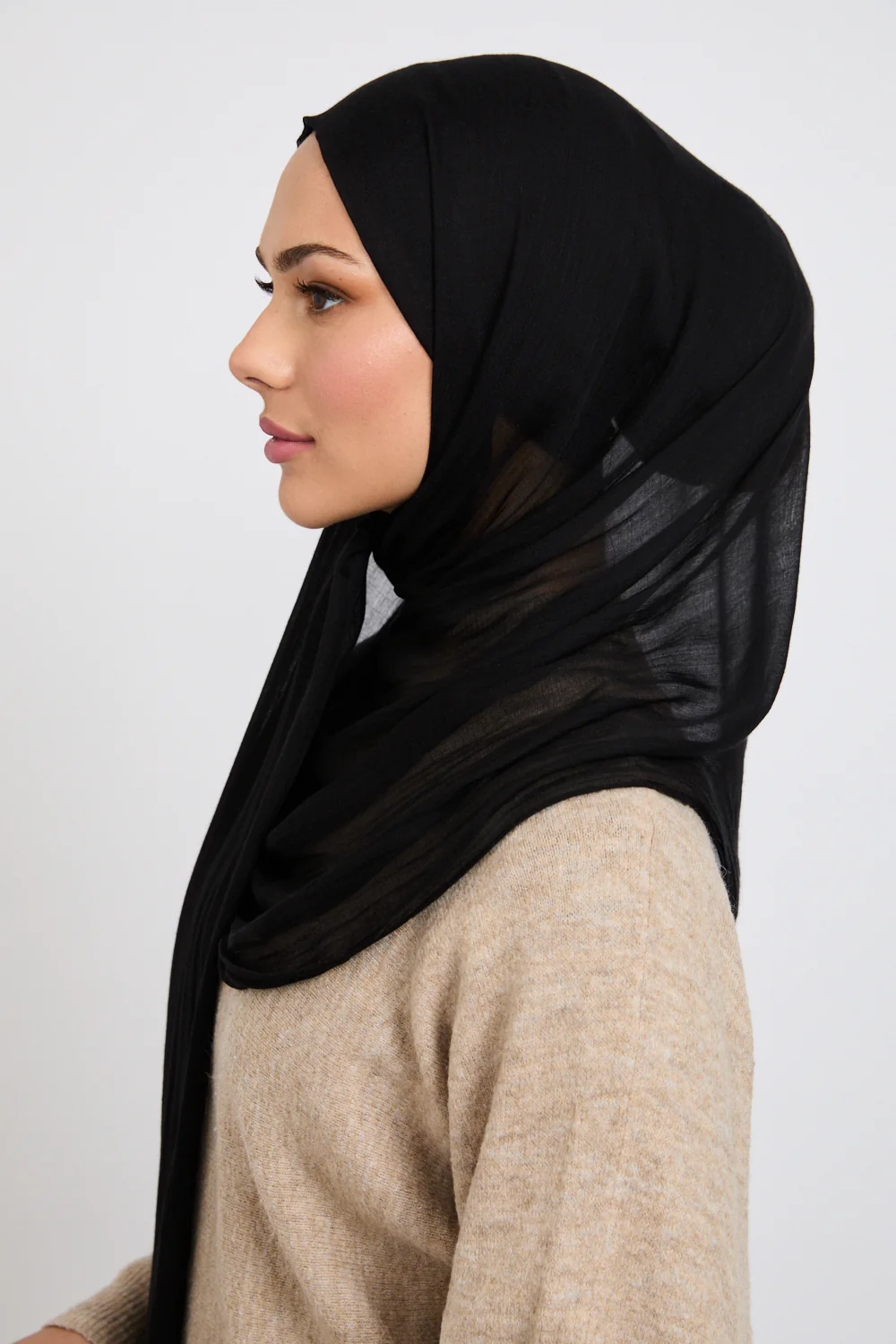 Premium Modal Matt Hijab - Black - Image 6