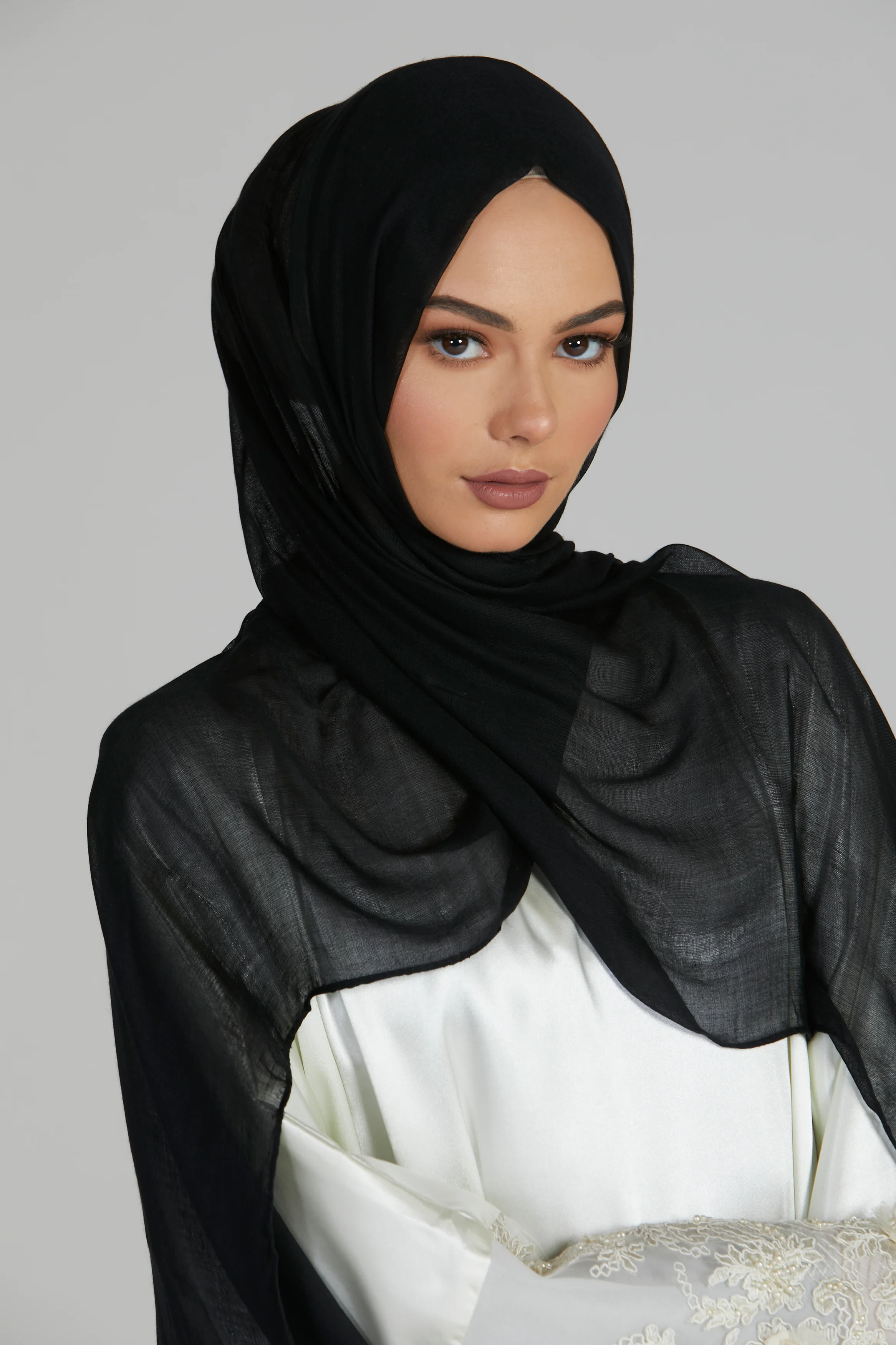 Premium Modal Matt Hijab - Black - Image 7