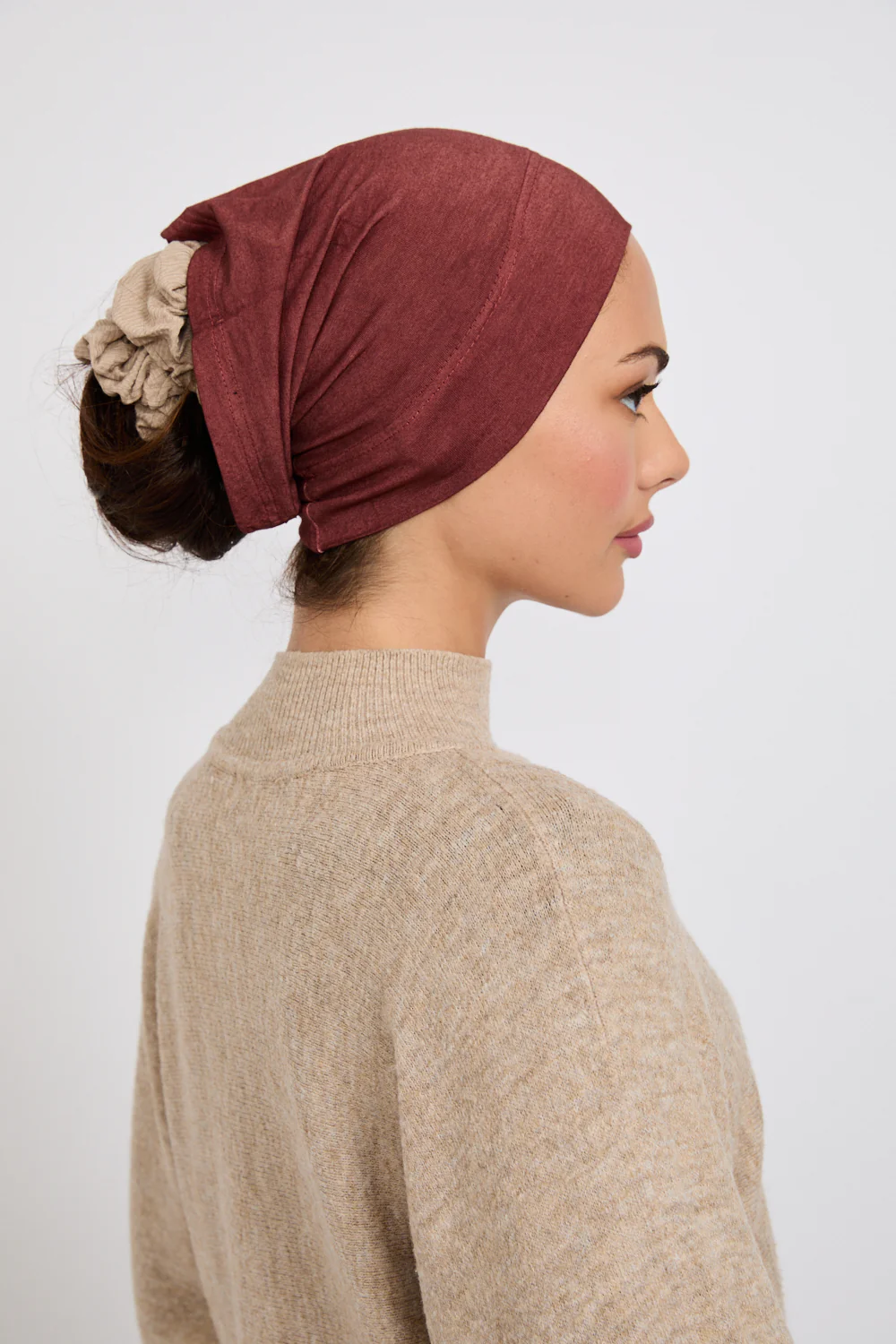 Premium Modal Matt Hijab - Deep Mahogany - Image 4