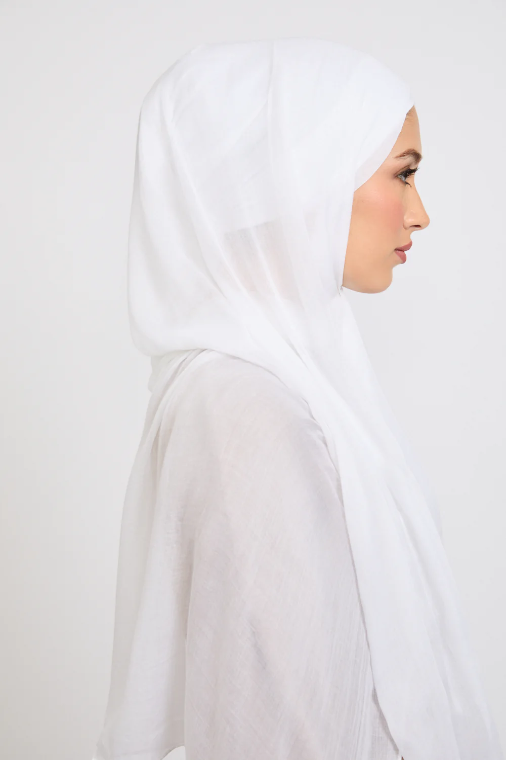 Premium Modal Matt Hijab - Lucent White - Image 10