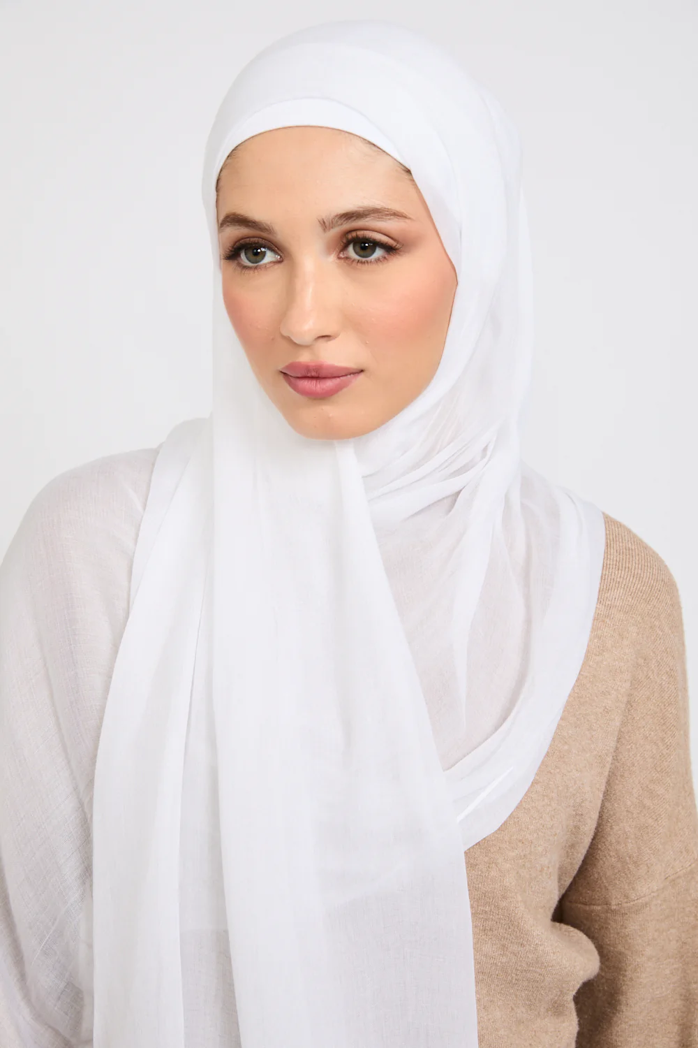 Premium Modal Matt Hijab - Lucent White - Image 3