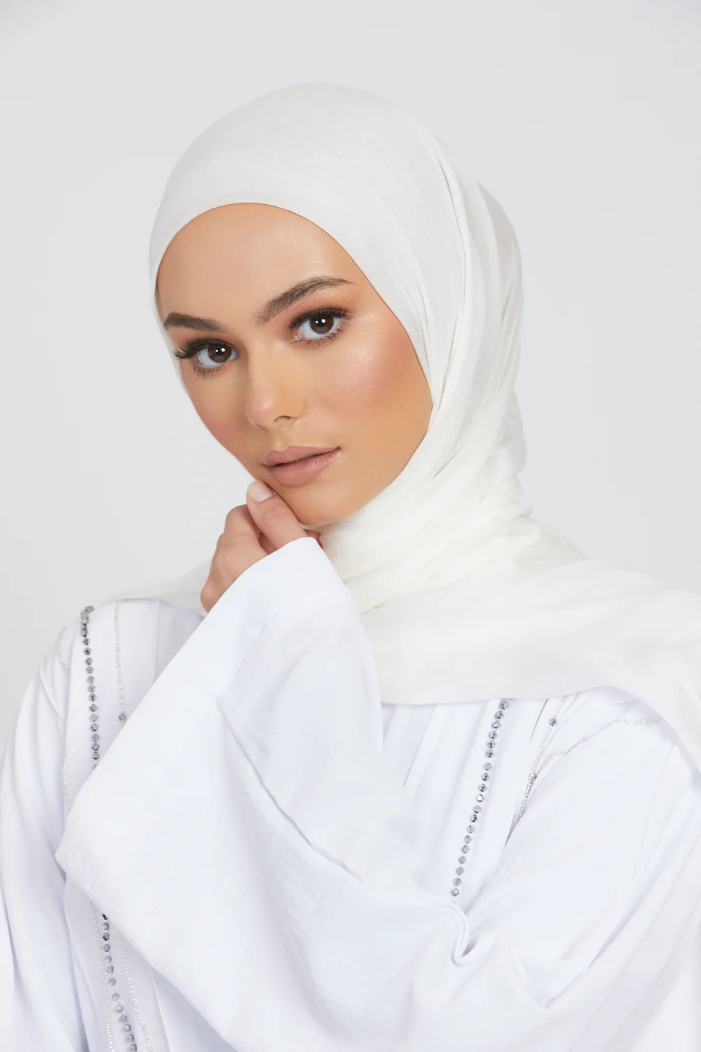 Premium Modal Matt Hijab - Lucent White - Image 7