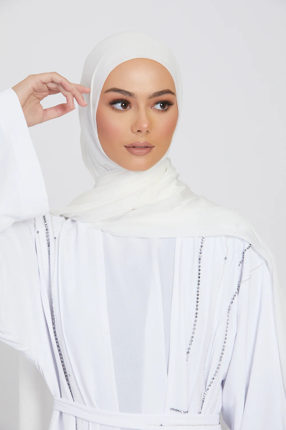 Premium Modal Matt Hijab - Lucent White - Image 8