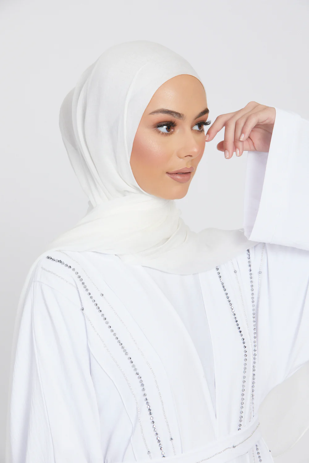 Premium Modal Matt Hijab - Lucent White - Image 9