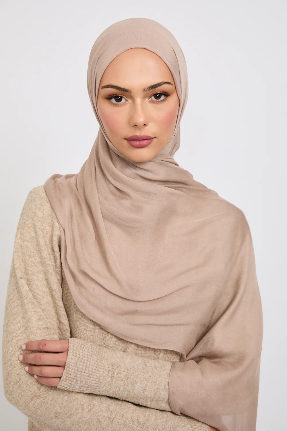 Premium Modal Matt Hijab - Pumice Stone - Image 3