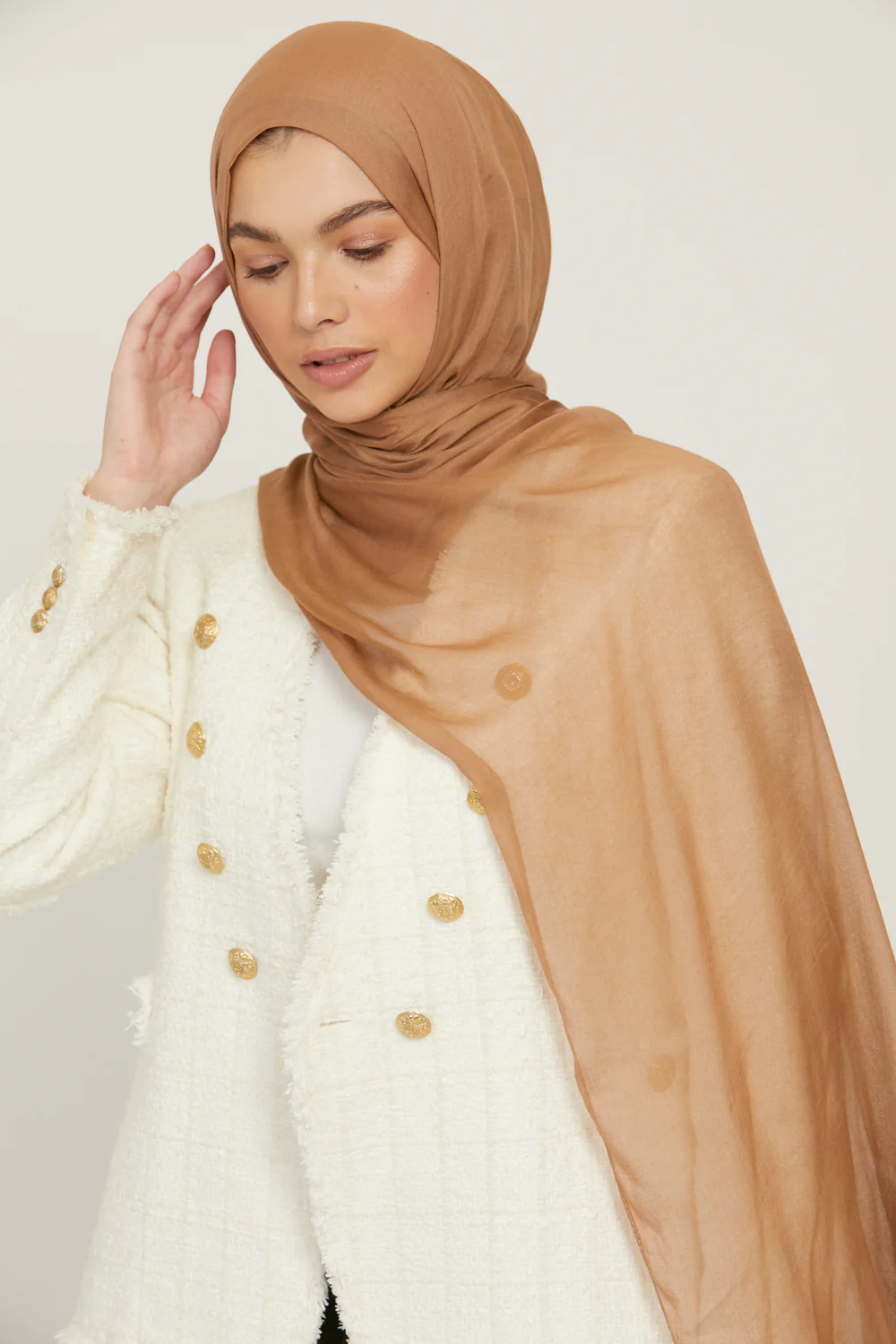 Premium Modal Matt Hijab - Truffle - Image 3