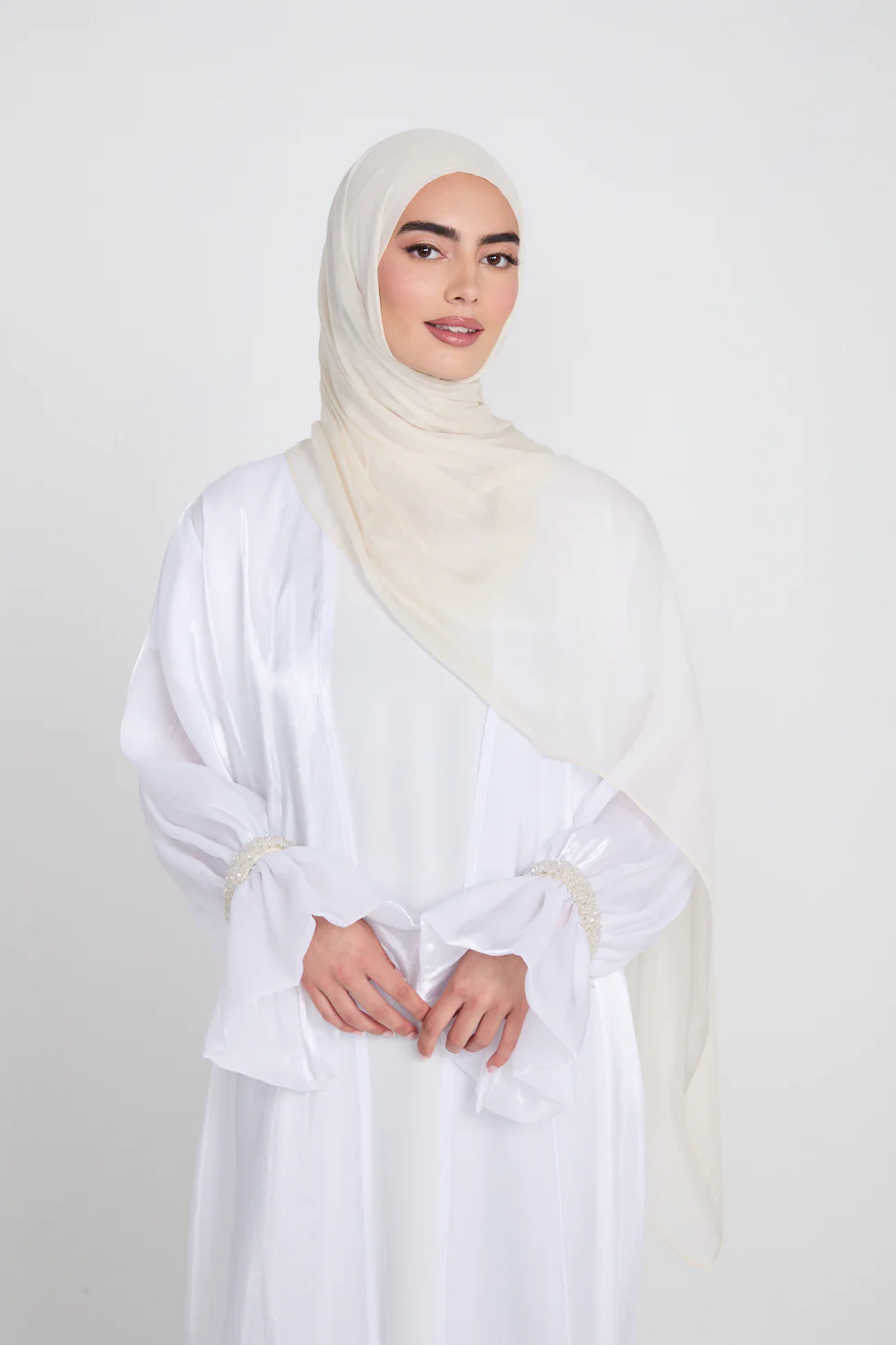 Premium Modal Matt Hijab - White Onyx - Image 4