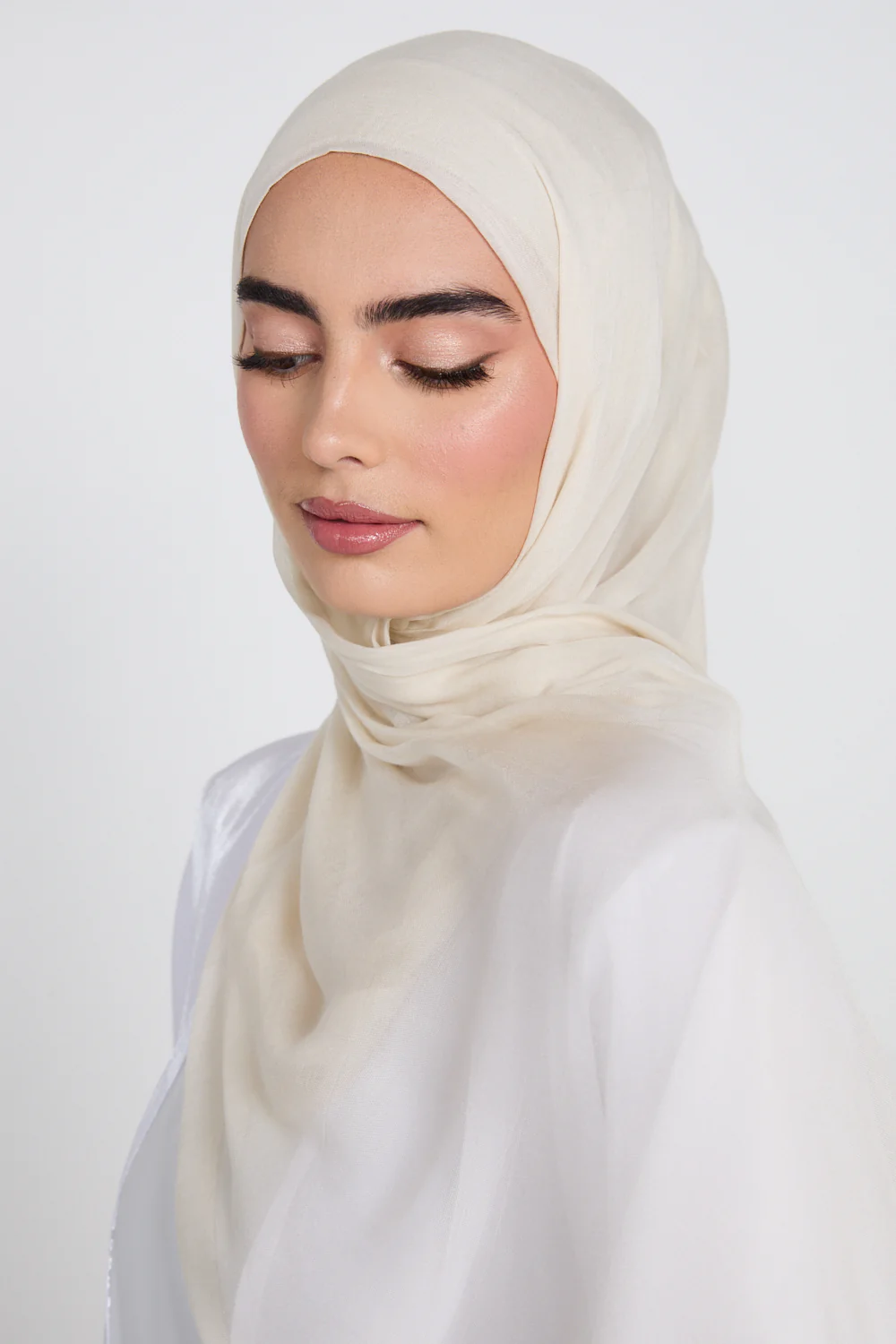 Premium Modal Matt Hijab - White Onyx - Image 7