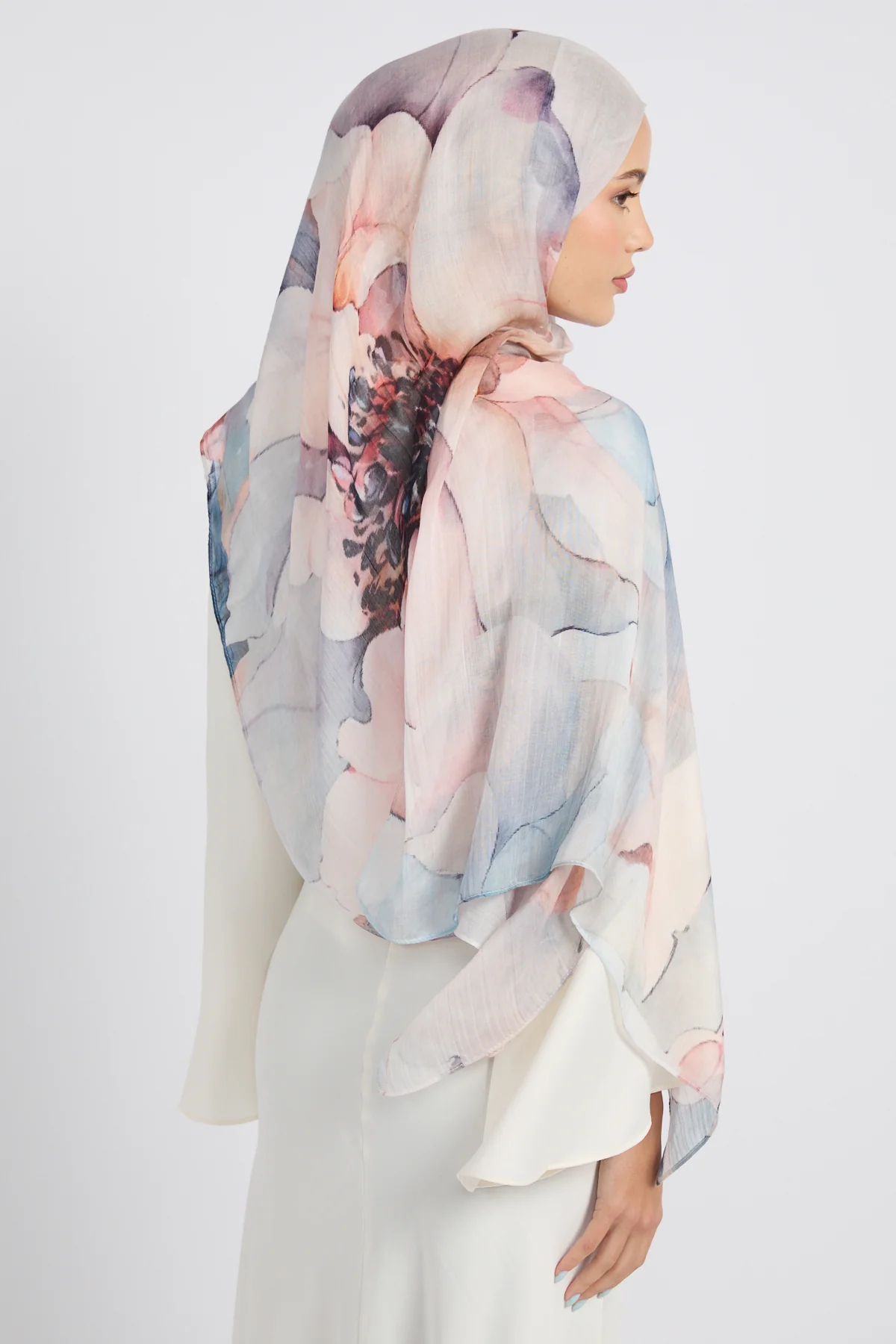 Premium Modal Printed Hijab - Celestial Bloom - Image 3