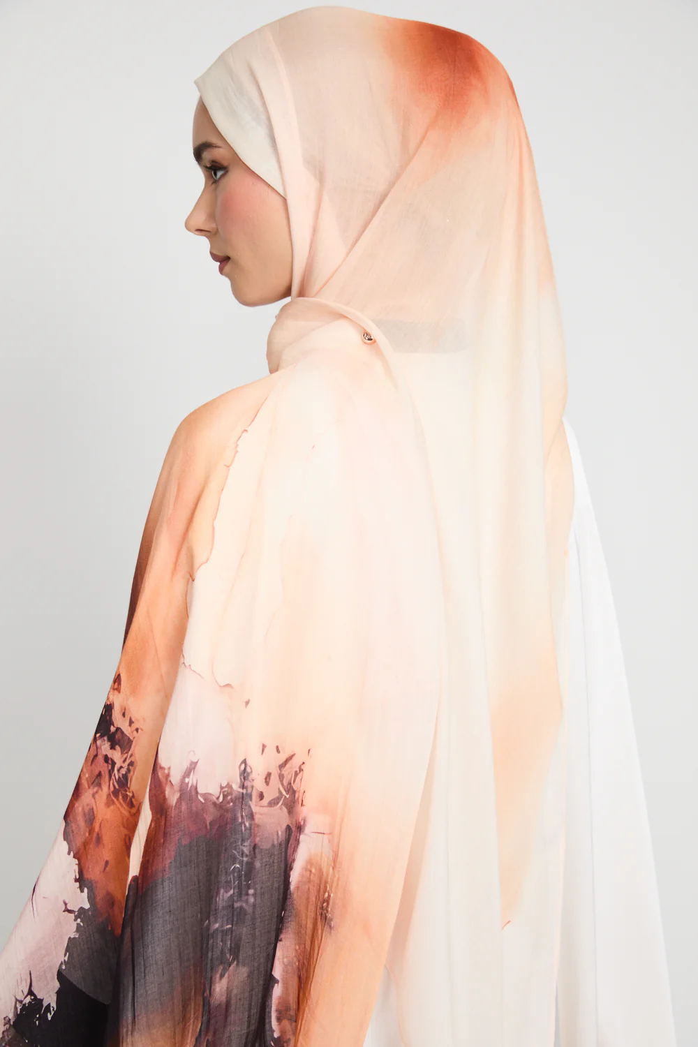 Premium Modal Printed Hijab - Sahara Sunset - Image 3