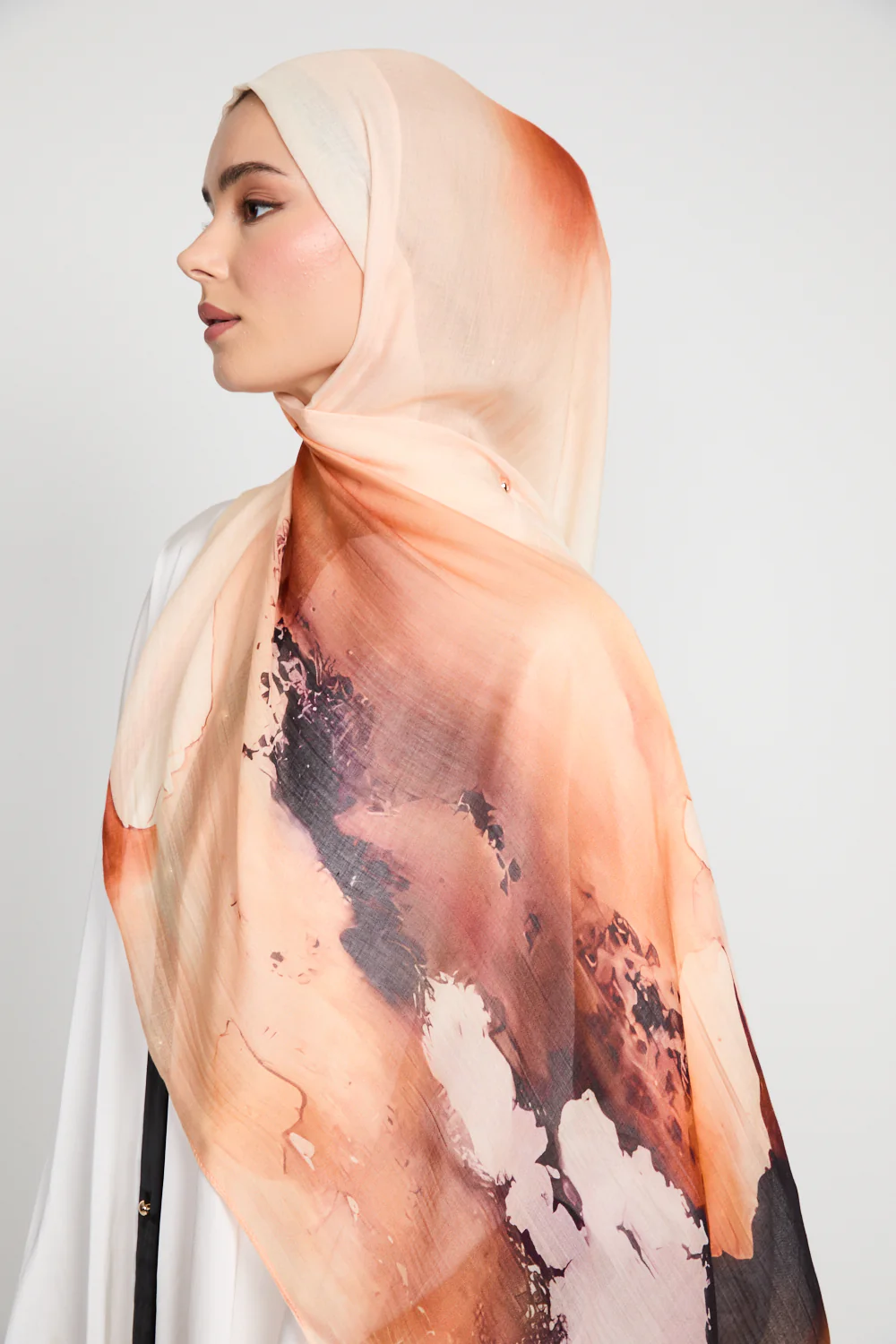 Premium Modal Printed Hijab - Sahara Sunset - Image 6