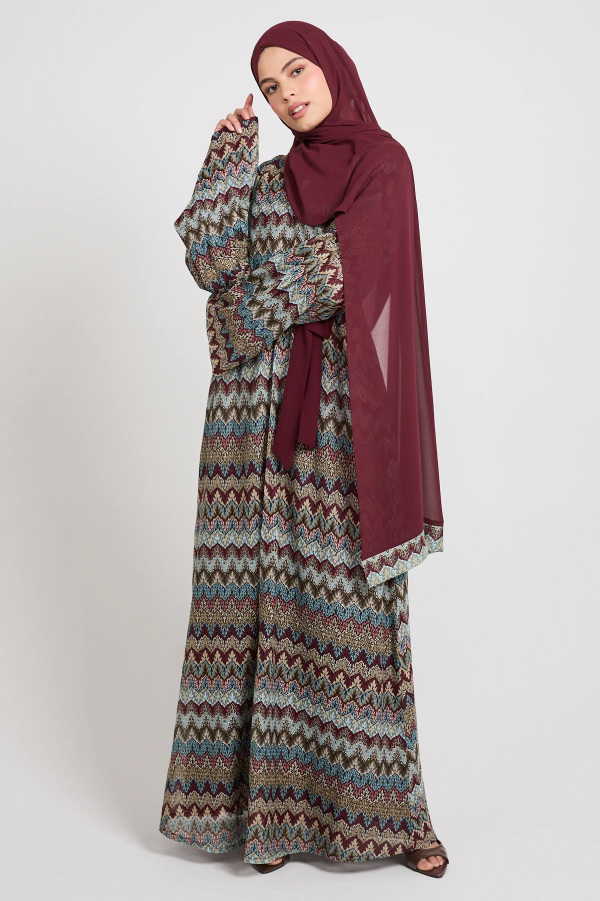 Premium Mosaic Dusk Open Abaya - Desert Jewel - LIMITED EDITION