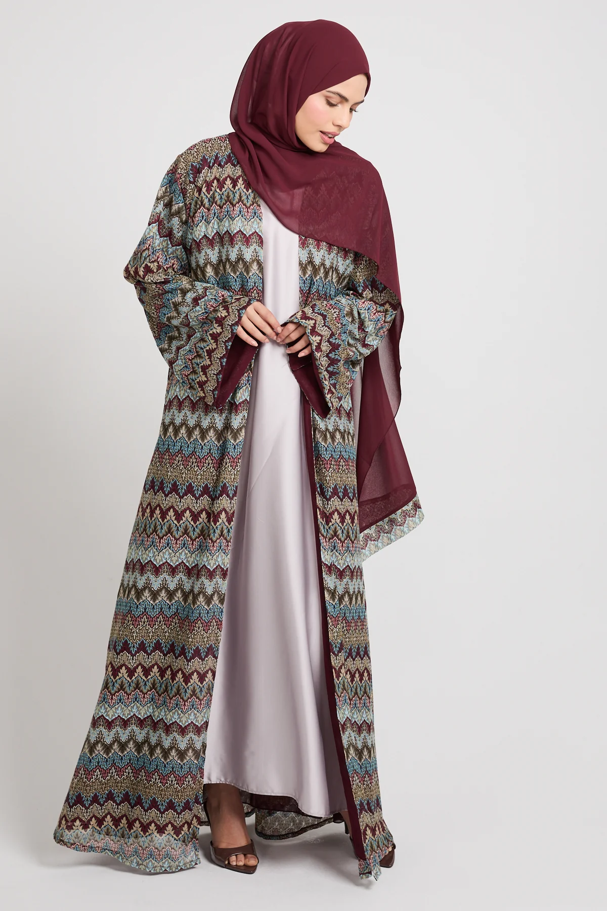 Premium Mosaic Dusk Open Abaya - Desert Jewel - LIMITED EDITION - Image 3