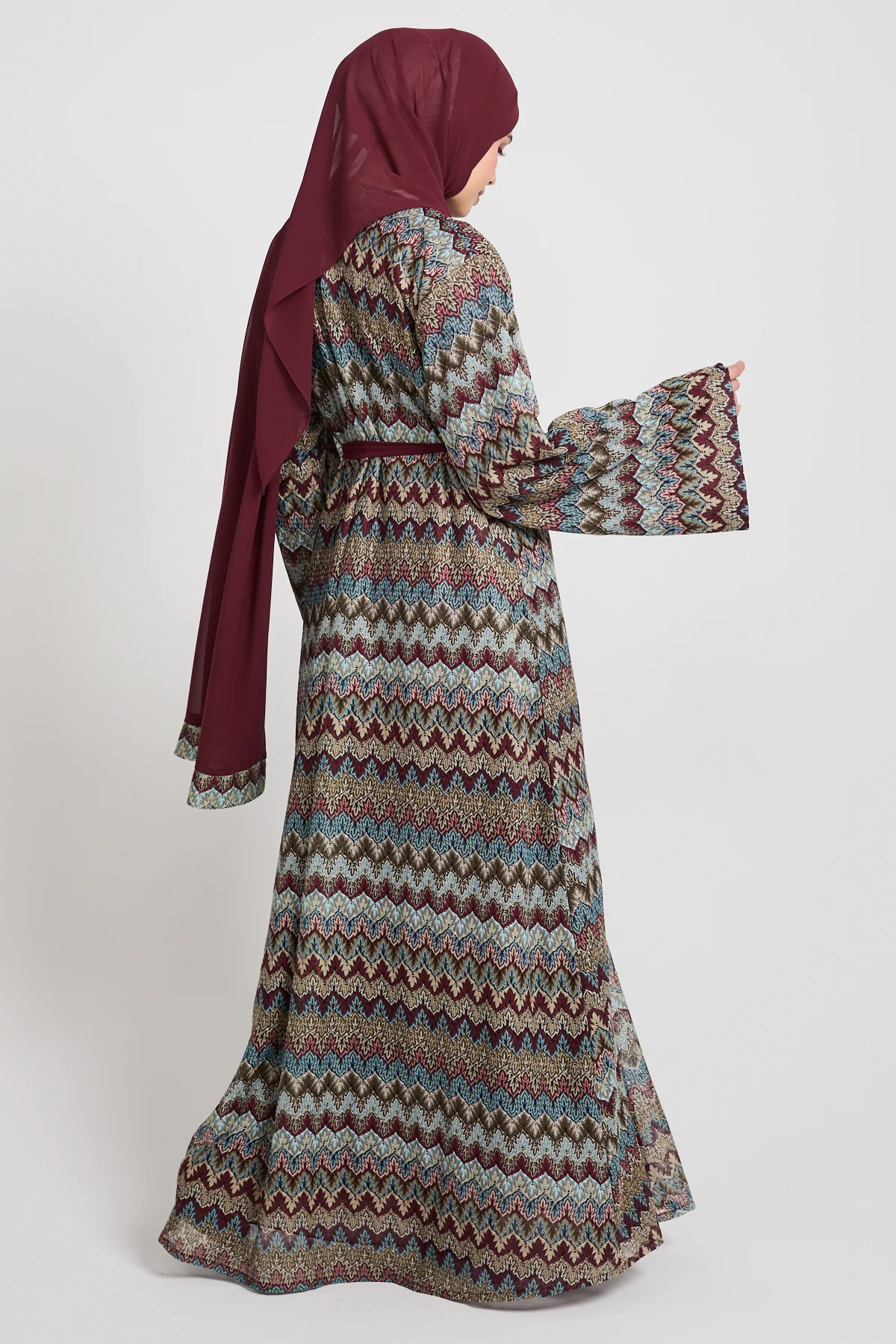 Premium Mosaic Dusk Open Abaya - Desert Jewel - LIMITED EDITION - Image 4