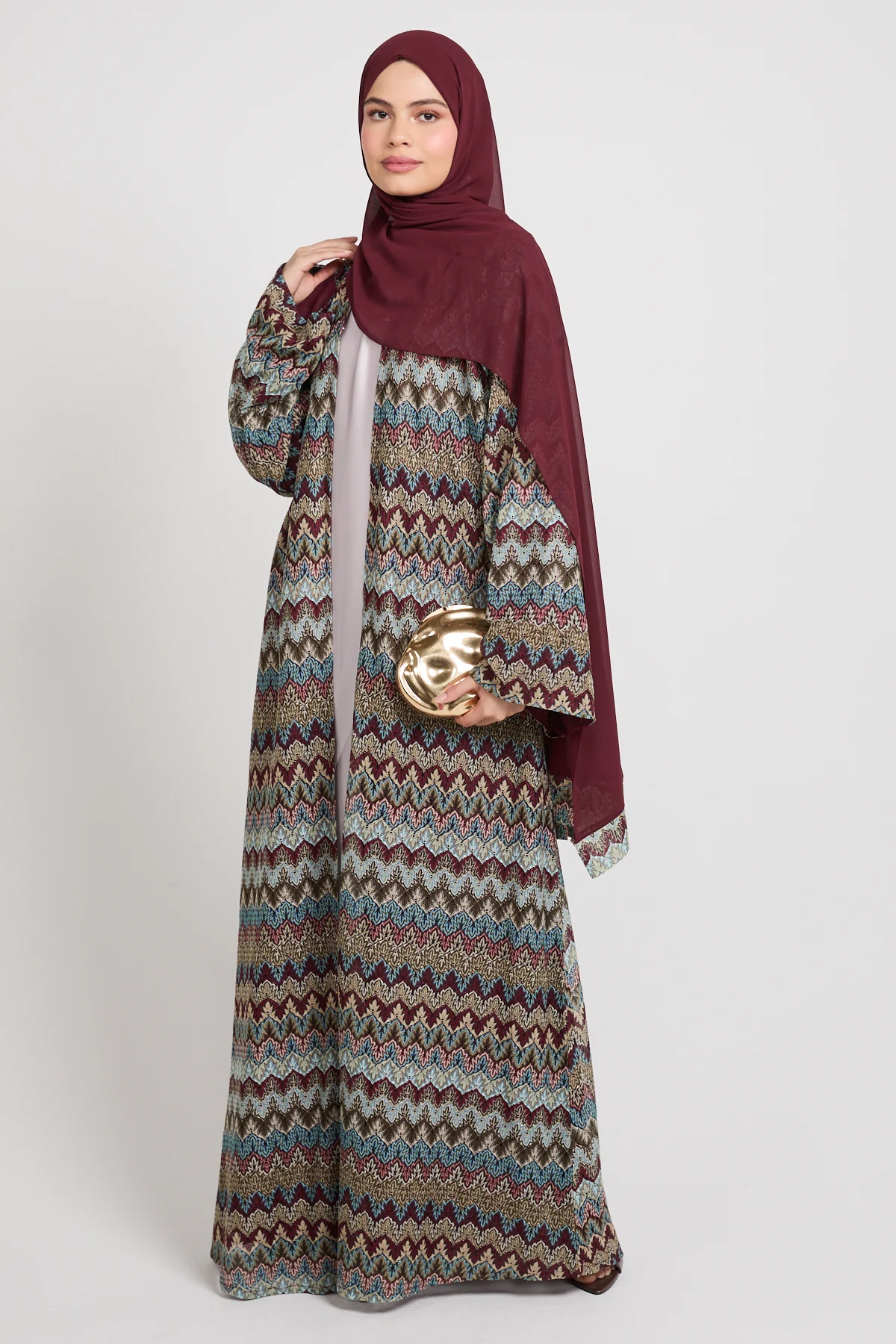 Premium Mosaic Dusk Open Abaya - Desert Jewel - LIMITED EDITION - Image 5