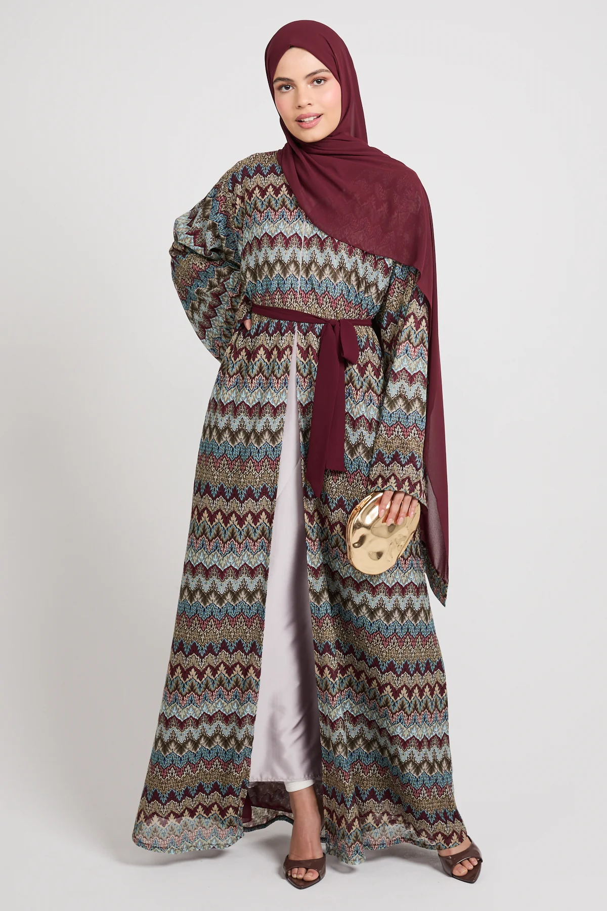 Premium Mosaic Dusk Open Abaya - Desert Jewel - LIMITED EDITION - Image 6