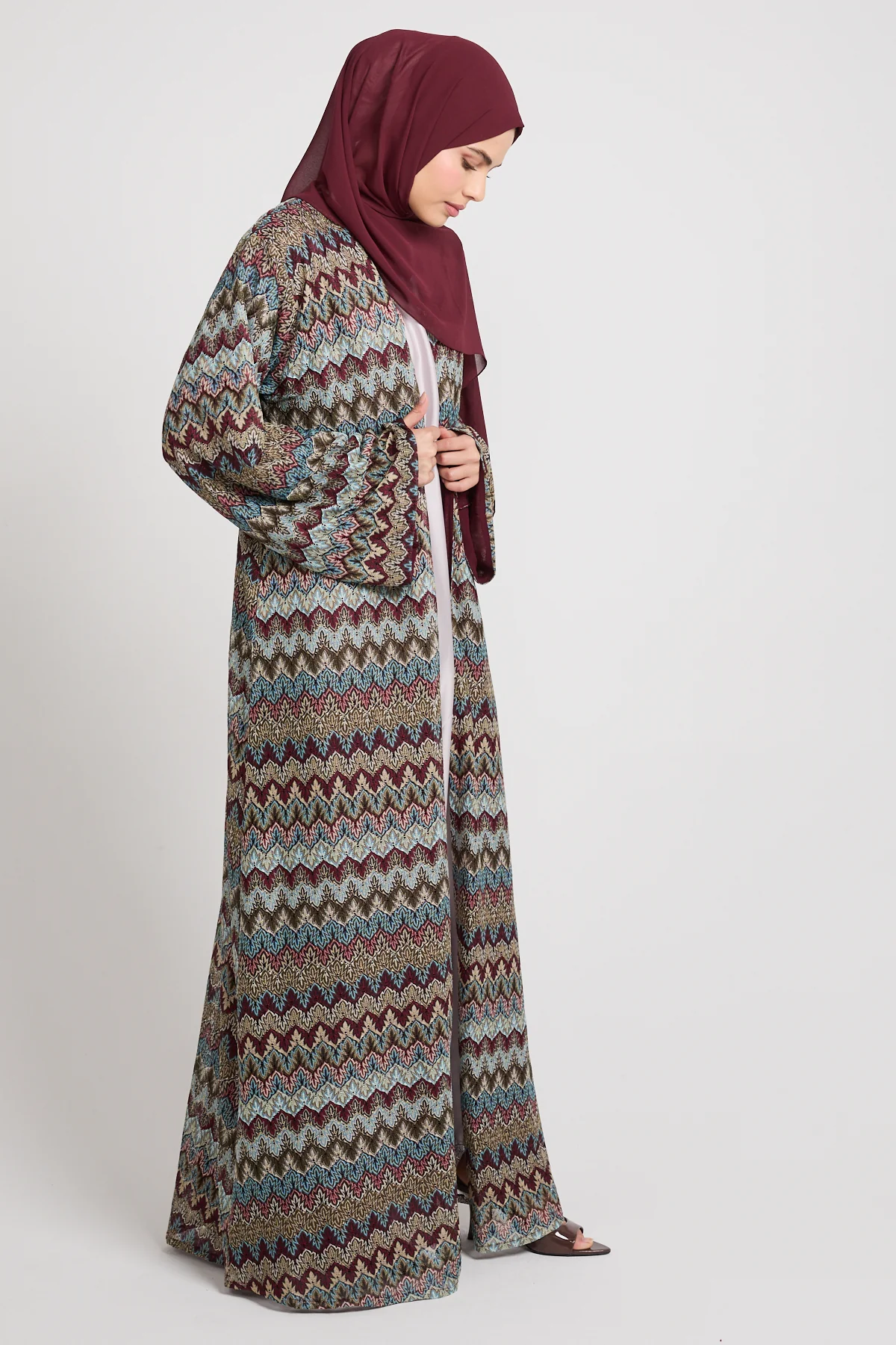 Premium Mosaic Dusk Open Abaya - Desert Jewel - LIMITED EDITION - Image 7