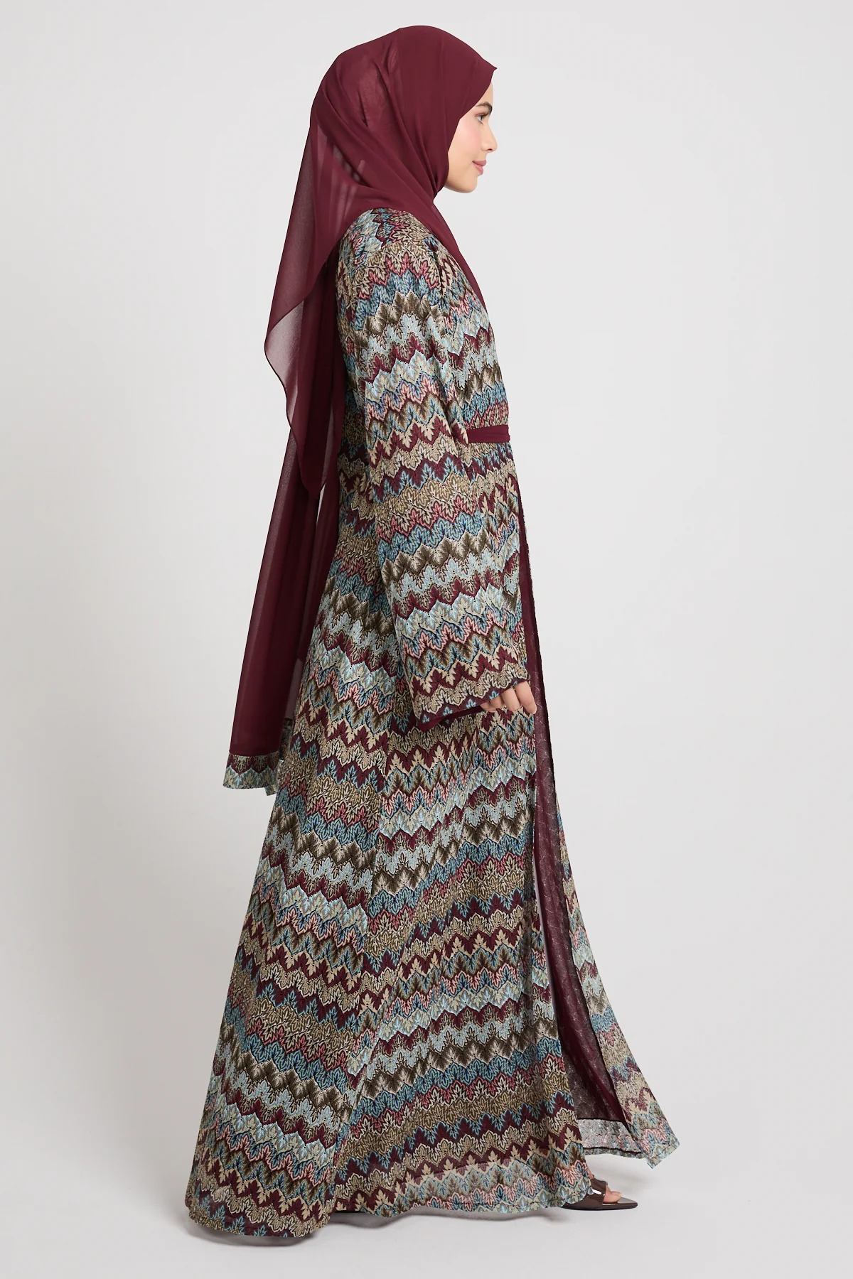 Premium Mosaic Dusk Open Abaya - Desert Jewel - LIMITED EDITION - Image 8
