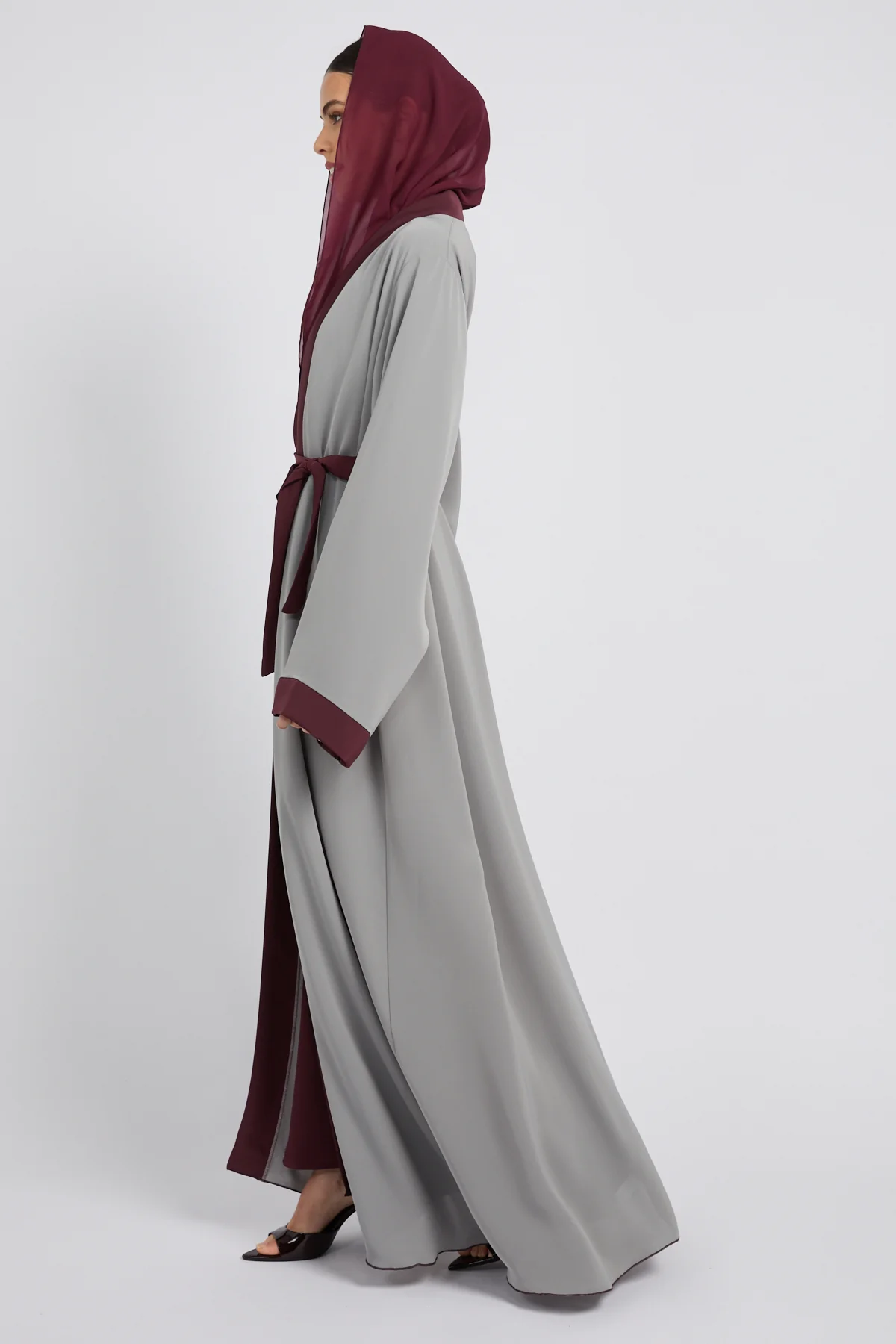 Premium Mulberry Dune Four Piece Abaya Set - Image 7