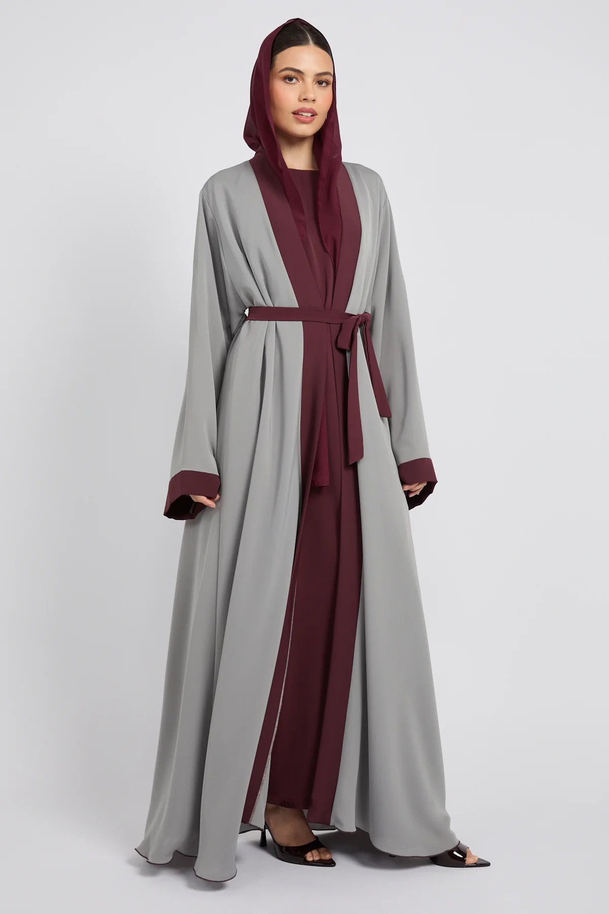 Premium Mulberry Dune Four Piece Abaya Set - Image 9